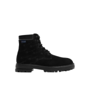 Zara x Champion Leather Laced Boots Black