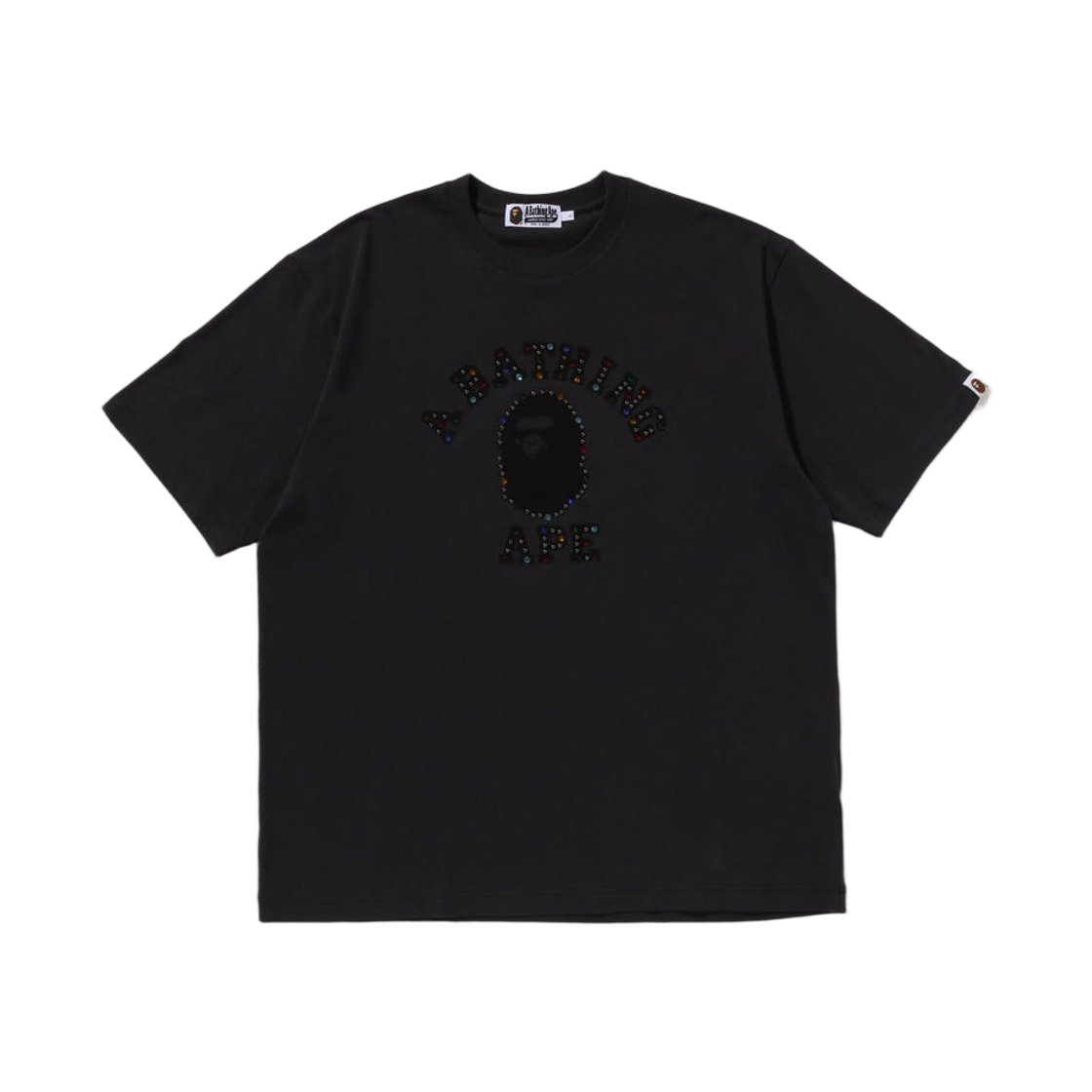 BAPE Color Stone College Relaxed Fit T-Shirt Black