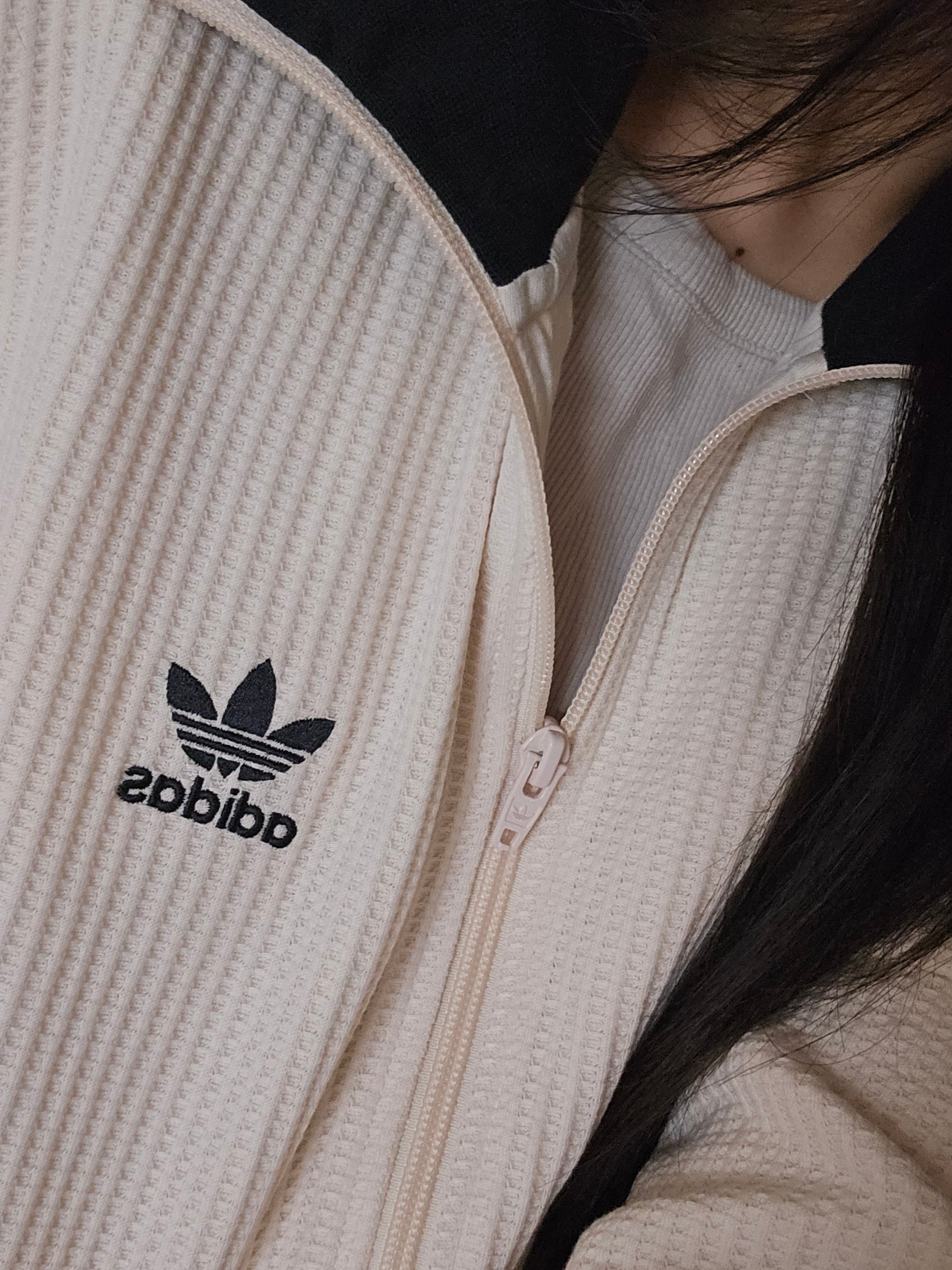 Adidas Waffle Beckenbauer Track Top Wonder White - KR Sizing 착용 스타일 - 2