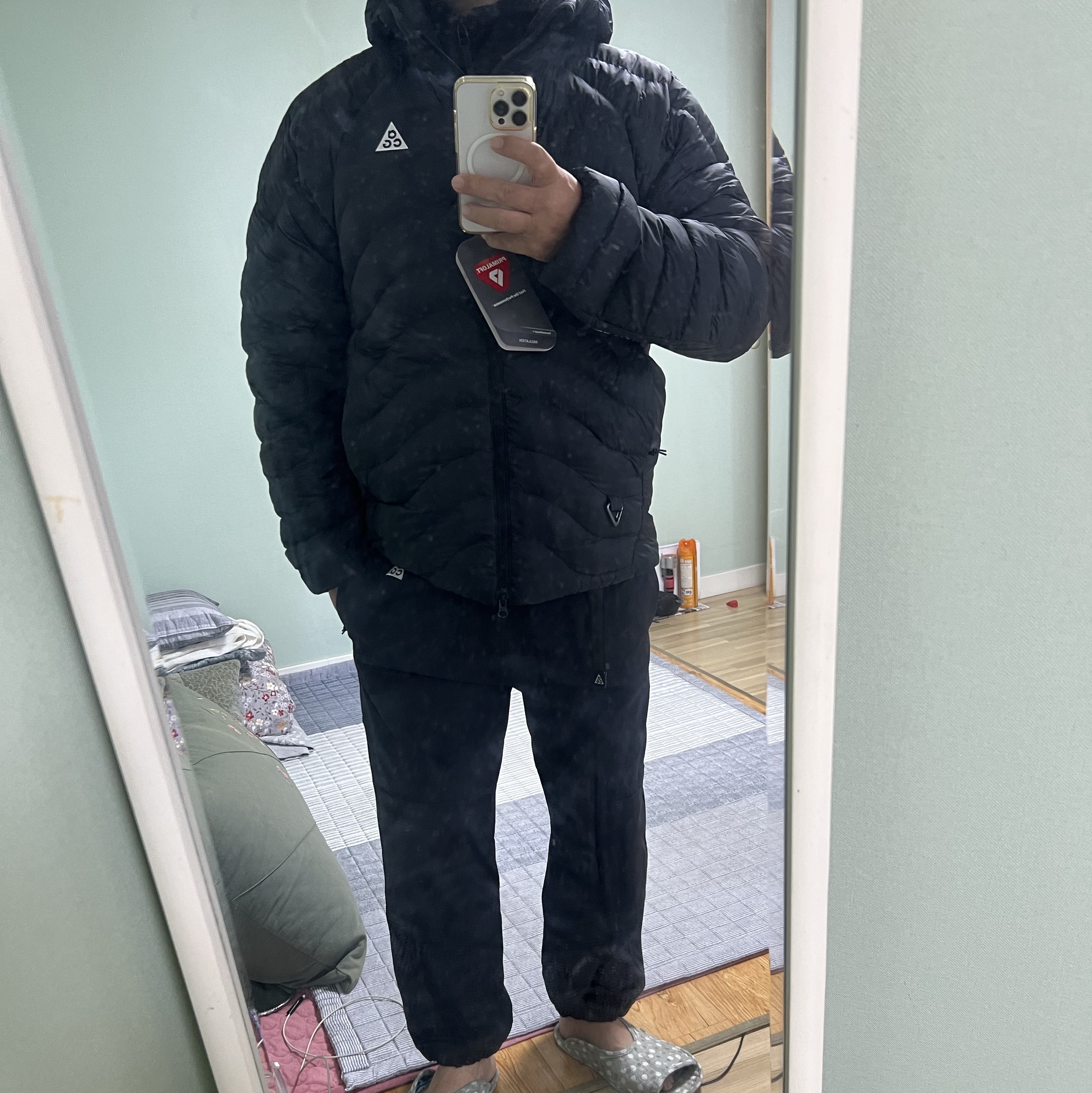 Nike ACG Lava Flow Therma-Fit ADV Jacket Black Summit White - Asia 착용 스타일 - 2