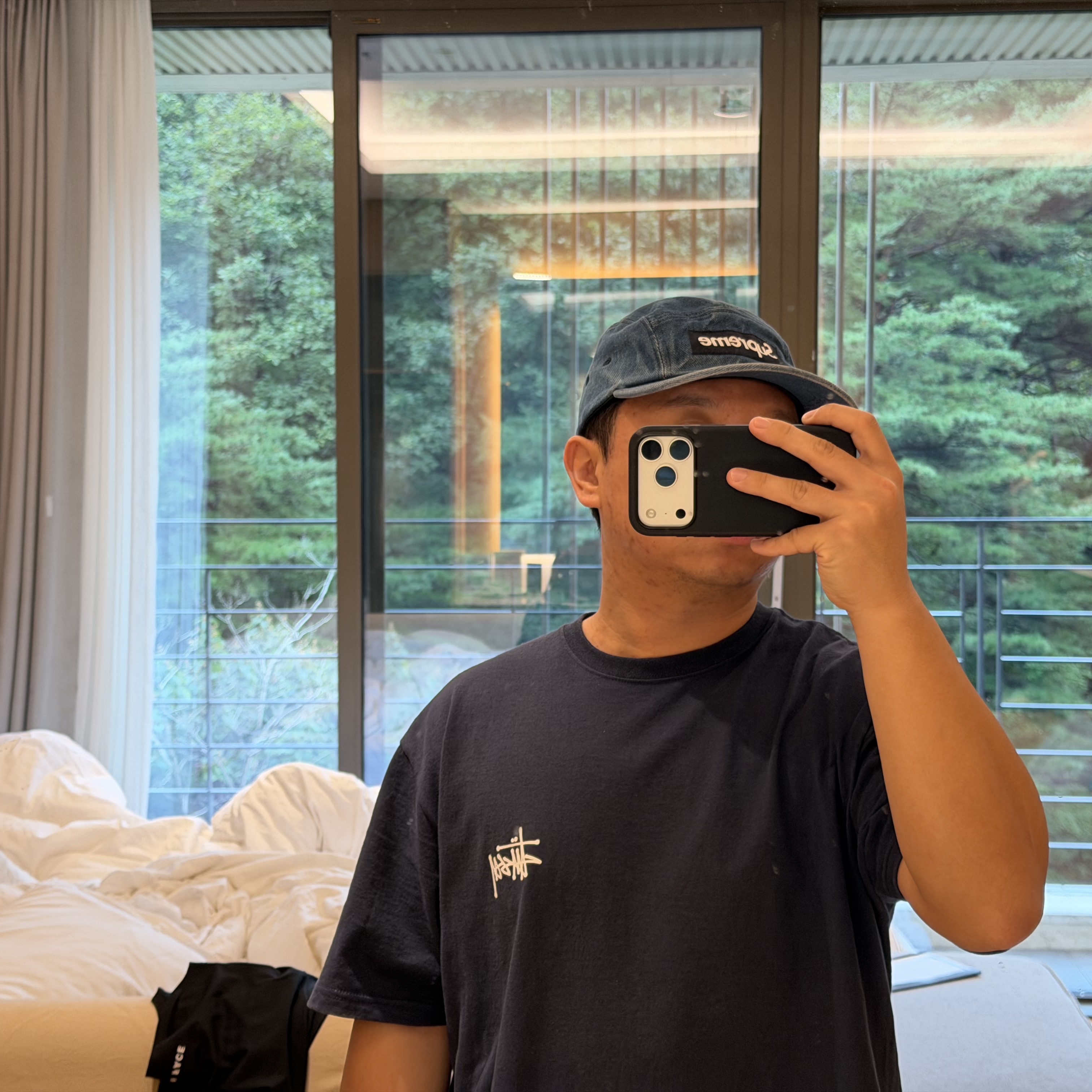 Supreme Washed Chino Twill Camp Cap Denim - 24FW 착용 스타일 - 2