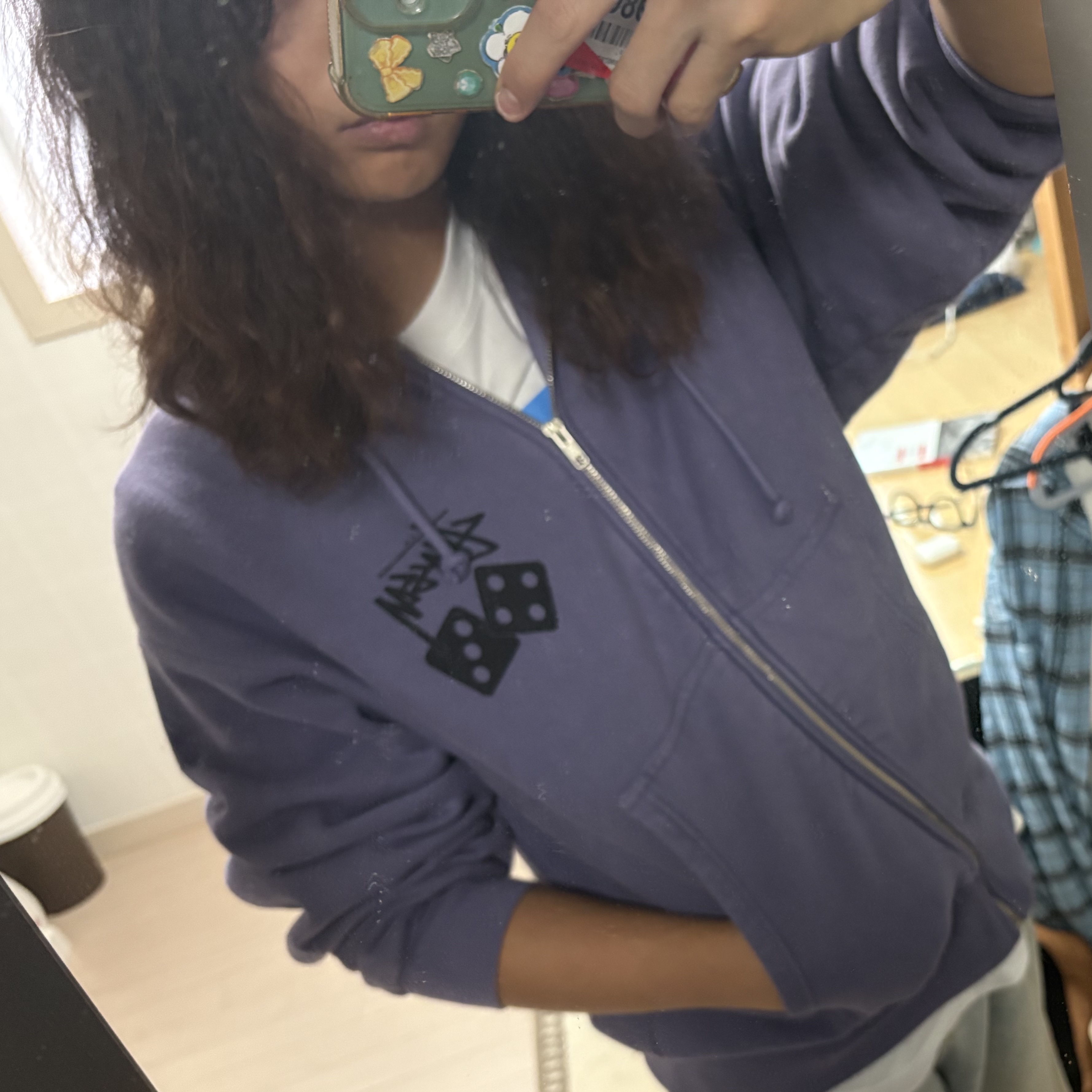 Palace x McDonald's Sign T-Shirt White - 23FW, Stussy Pigment Dyed Dice Zip Hoodie Grape 착용 스타일 - 1