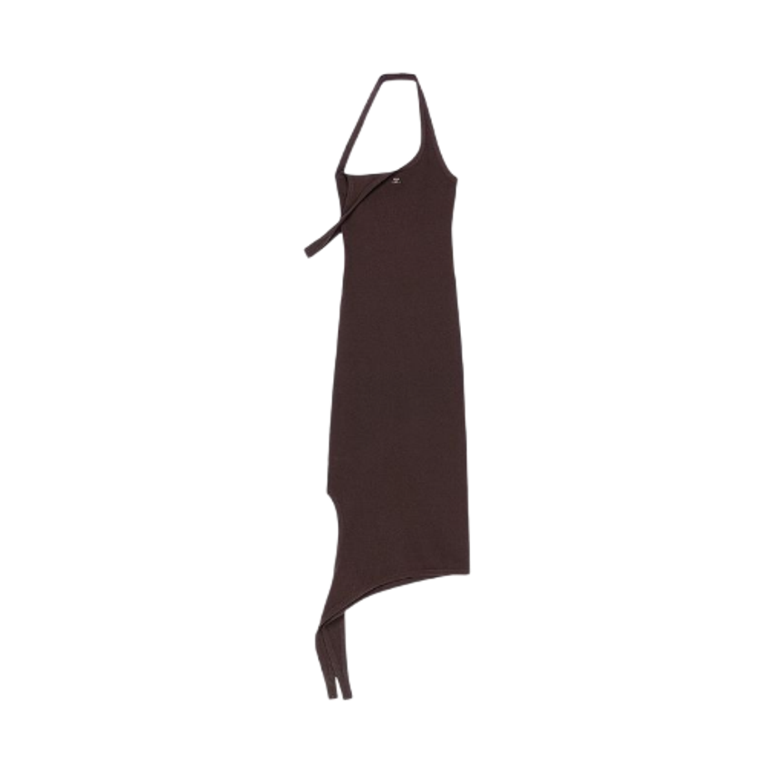 (W) 꾸레쥬 립 롱 드레스 초콜릿((W) Courreges Rib Long Dress Chocolate)