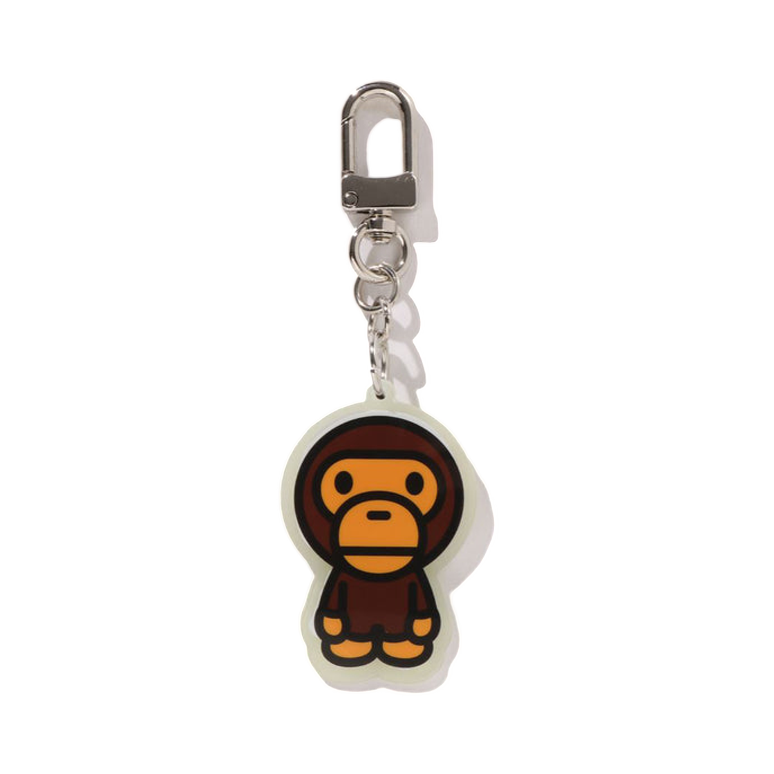 (키즈) 베이프 베이비 마일로 스컬 아크릴 키체인 브라운