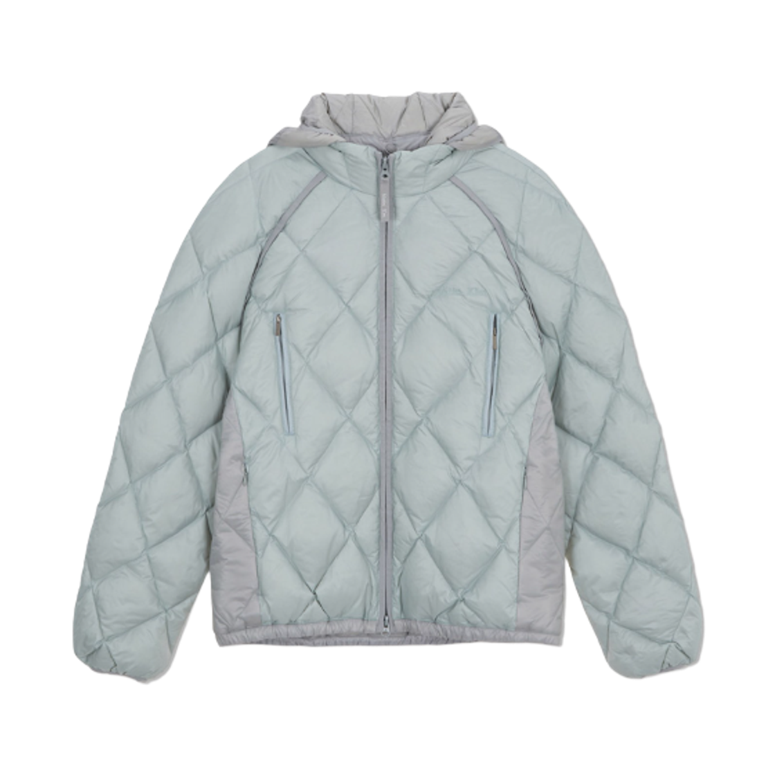 MK259ODW006MMT Matin Kim Quilting Hoody Lightweight Jumper Mint