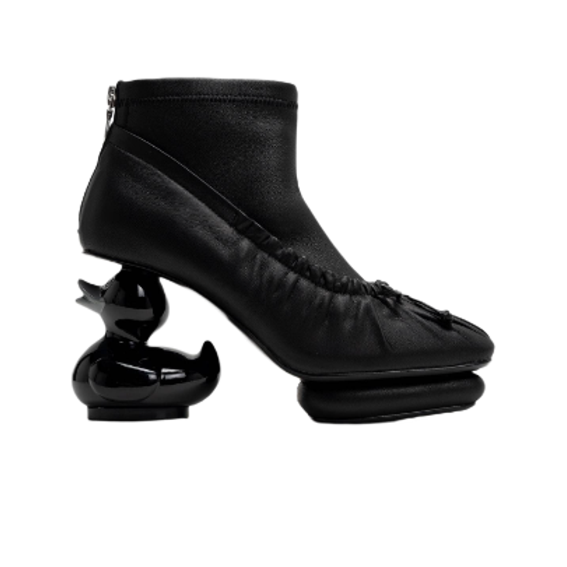 (W) 메종 미하라 야스히로 덕 힐 발레 부츠 블랙((W) Maison Mihara Yasuhiro Duck Heel Ballet Boots Black) - 1