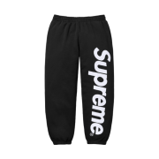 Supreme Satin Applique Sweatpant Black - 25FW