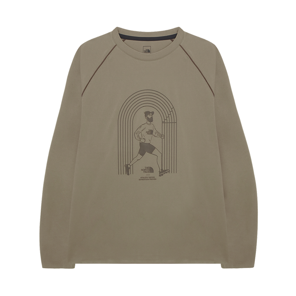 NT7TR51D The North Face Salio L/S R/T-Shirt Beige Brown