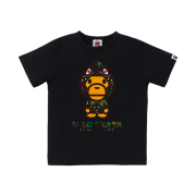 (Kids) BAPE 1st Camo Milo Shark FZH T-Shirt Black Green