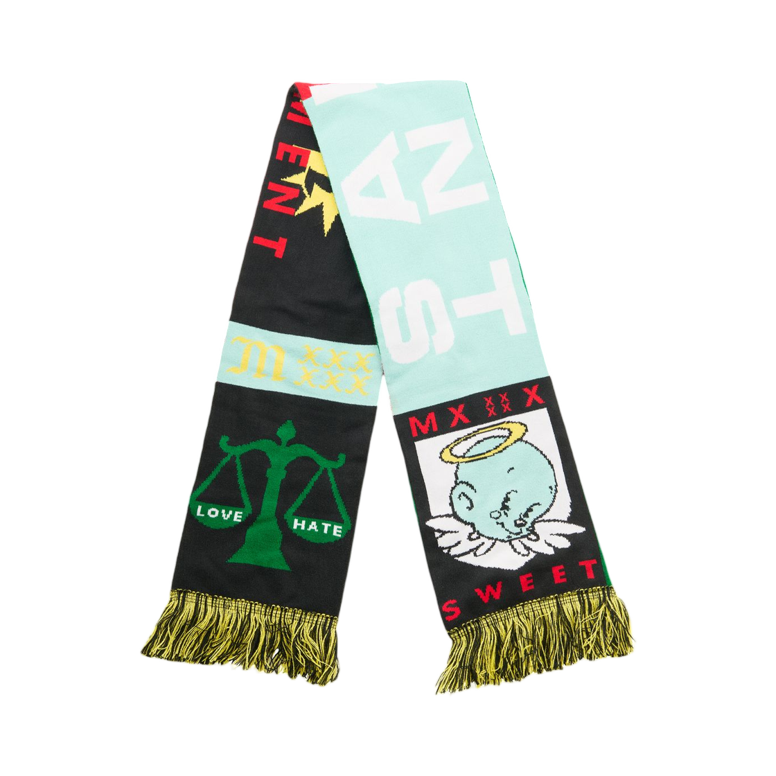 HR1-0000-097 Saint Mxxxxxx Baby Michael Scarf Black - 25AW