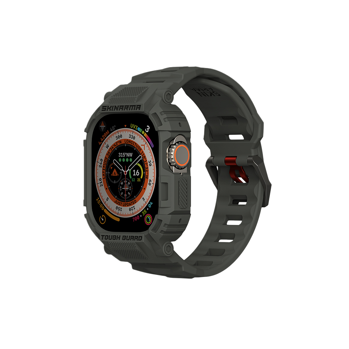 스키나마 메카 2in1 애플워치 스트랩 일체형 케이스 그린 (49mm / 울트라 2,1)(Skinarma MECHA 2in1 Apple Watch Strap Integrated Case Green (49mm / Ultra 2,1))