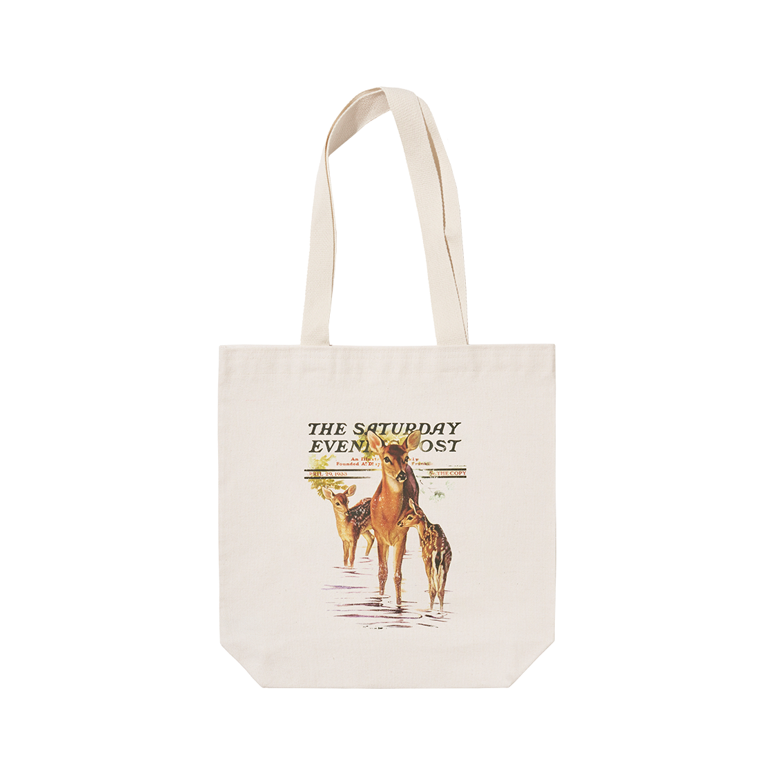 SFX2BG718AIV The Saturday Evening Post Deer Graphic Eco Bag