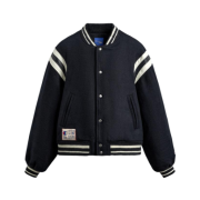 Zara x Champion Padded Bomber Jacket Navy Blue