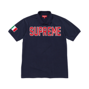 Supreme Twill Applique Polo Navy - 25FW