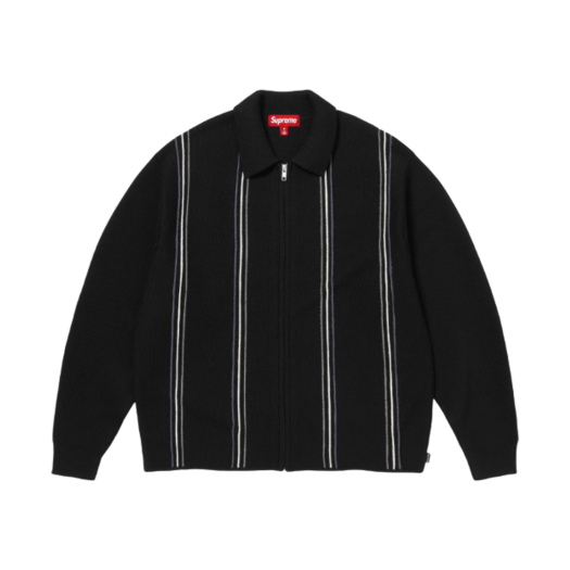 슈프림 스트라이프 집업 폴로 스웨터 탄 - 25FW | Supreme | KREAM