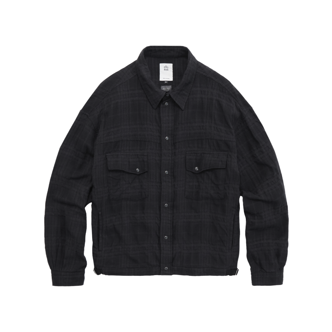 폴리테루 웨스턴 체크 트러커 자켓 블랙 차콜 (재패니즈 패브릭)(Polyteru Western Check Trucker Jacket Black Charcoal (Japanese Fabric))