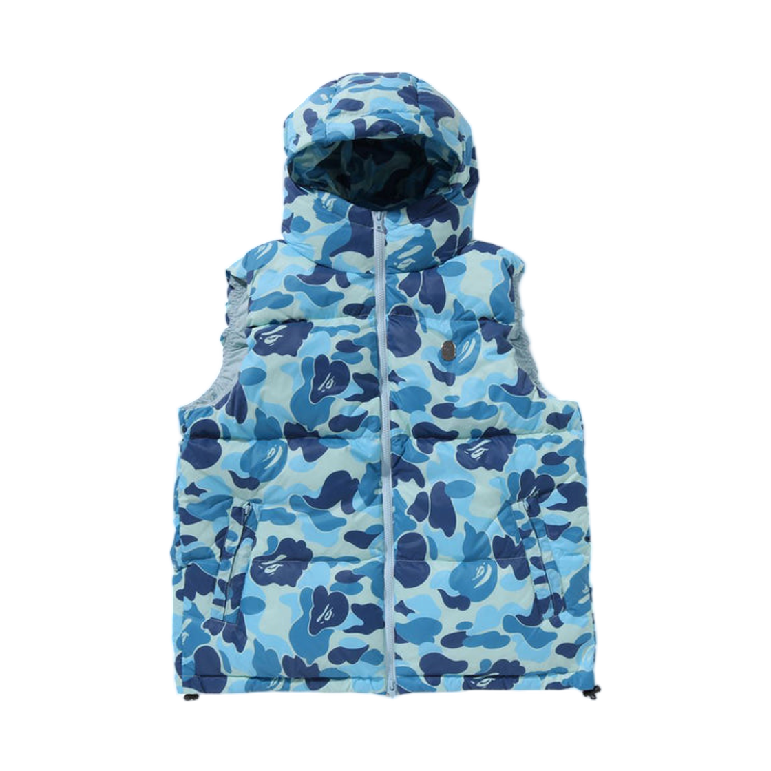 베이프 ABC 카모 다운 베스트 블루