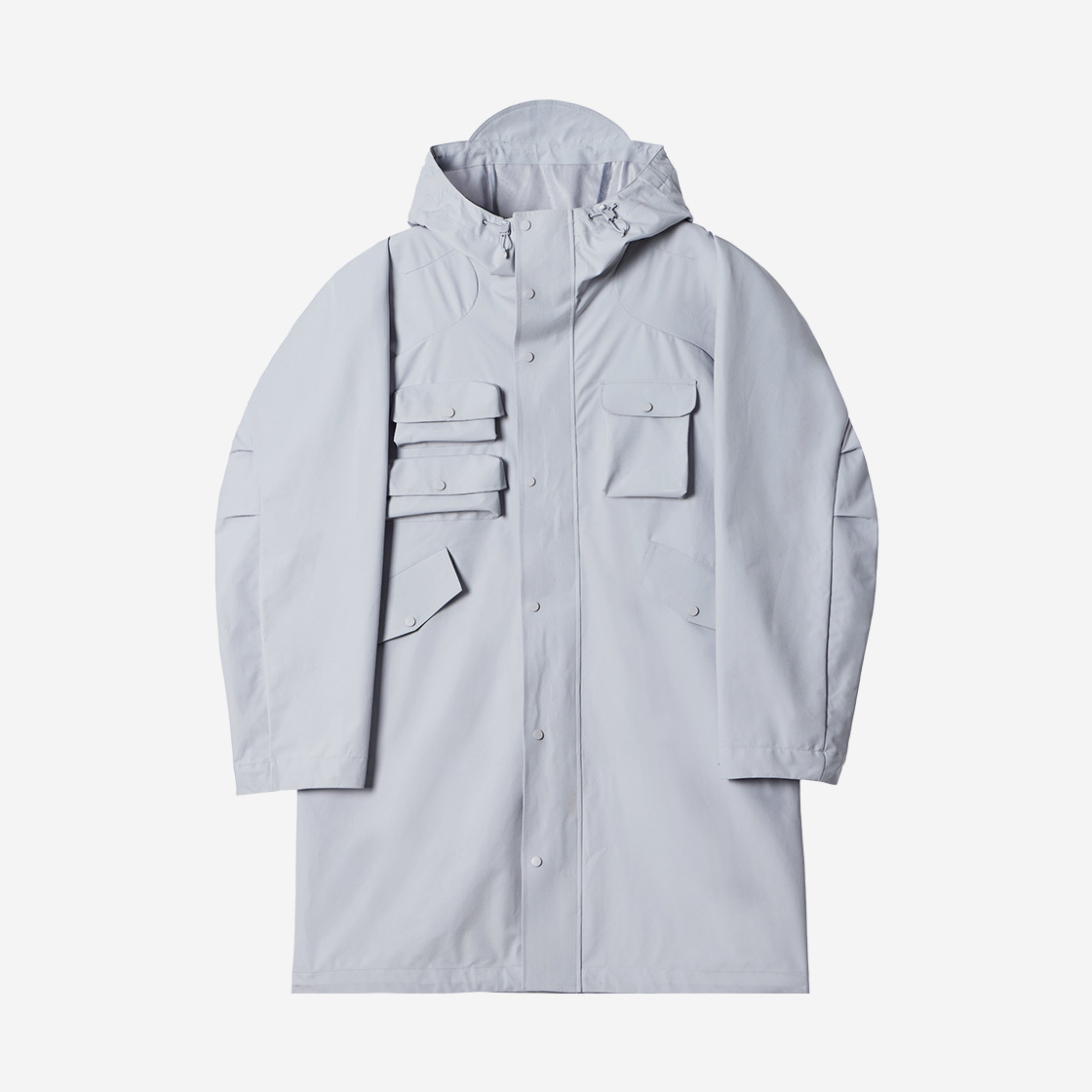 KB3JK1073MGY KALA PATTHAR Outpocket Raglan Long Windbreaker Light Gray