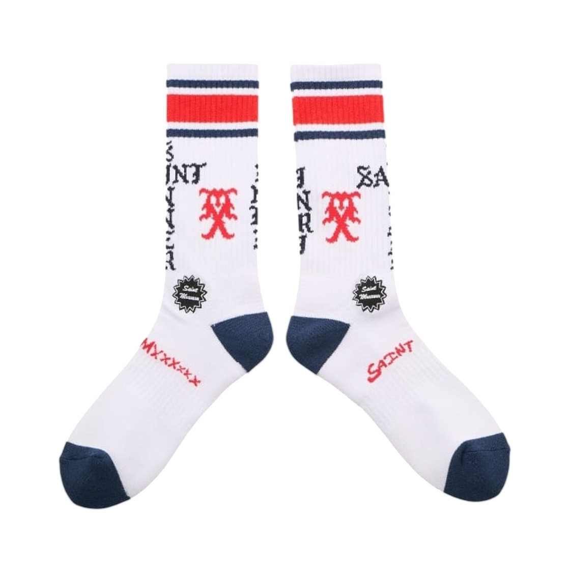 HR1-0000-108 Saint Mxxxxxx Sinner Socks White Red Blue - 25AW