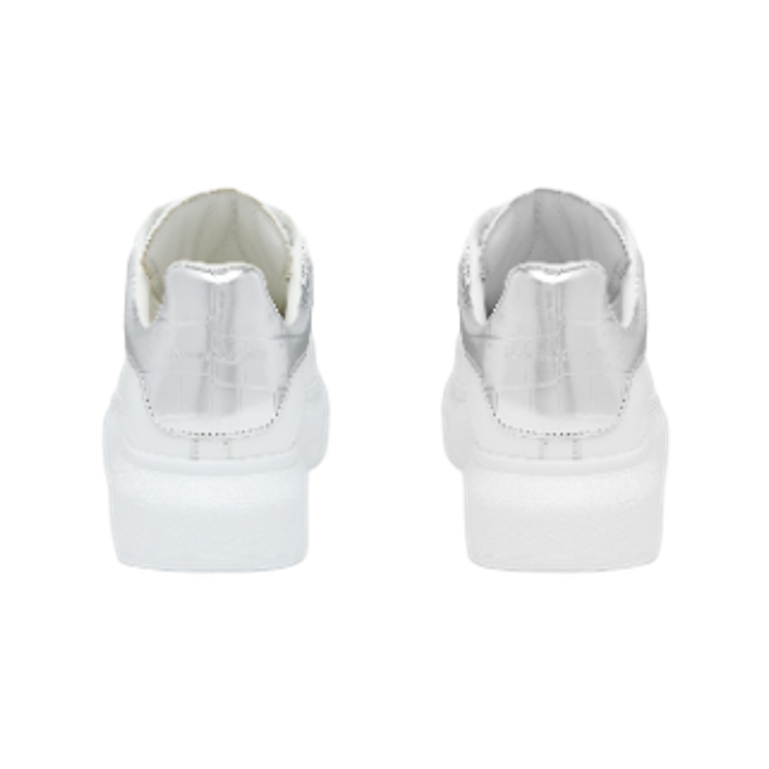 (W) 알렉산더 맥퀸 오버사이즈드 스니커즈 화이트 실버((W) Alexander McQueen Oversized Sneakers White Silver) - 2