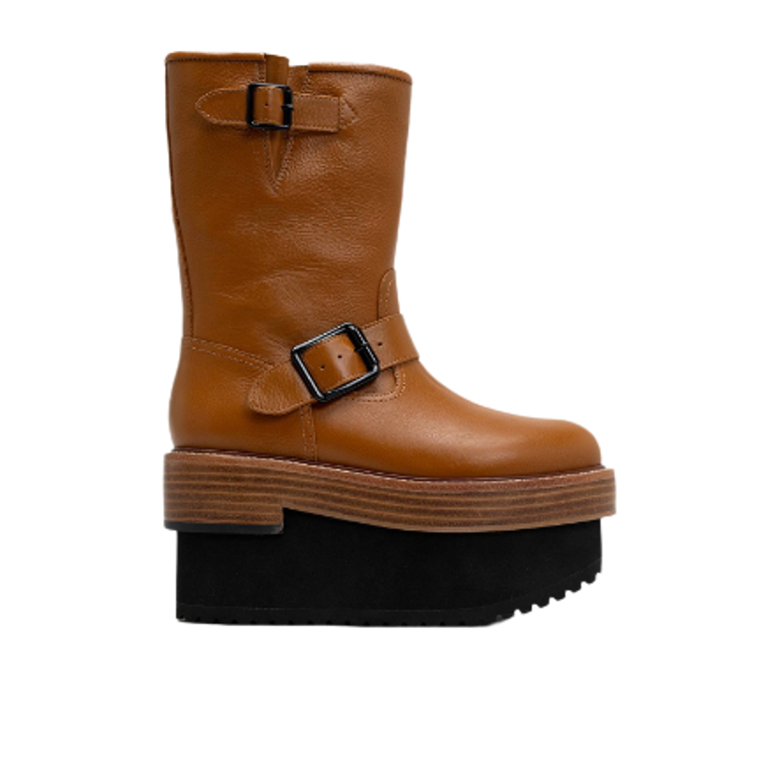 (W) 메종 미하라 야스히로 더블 솔 엔지니어드 부츠 브라운((W) Maison Mihara Yasuhiro Double Sole Engineered Boots Brown) - 1