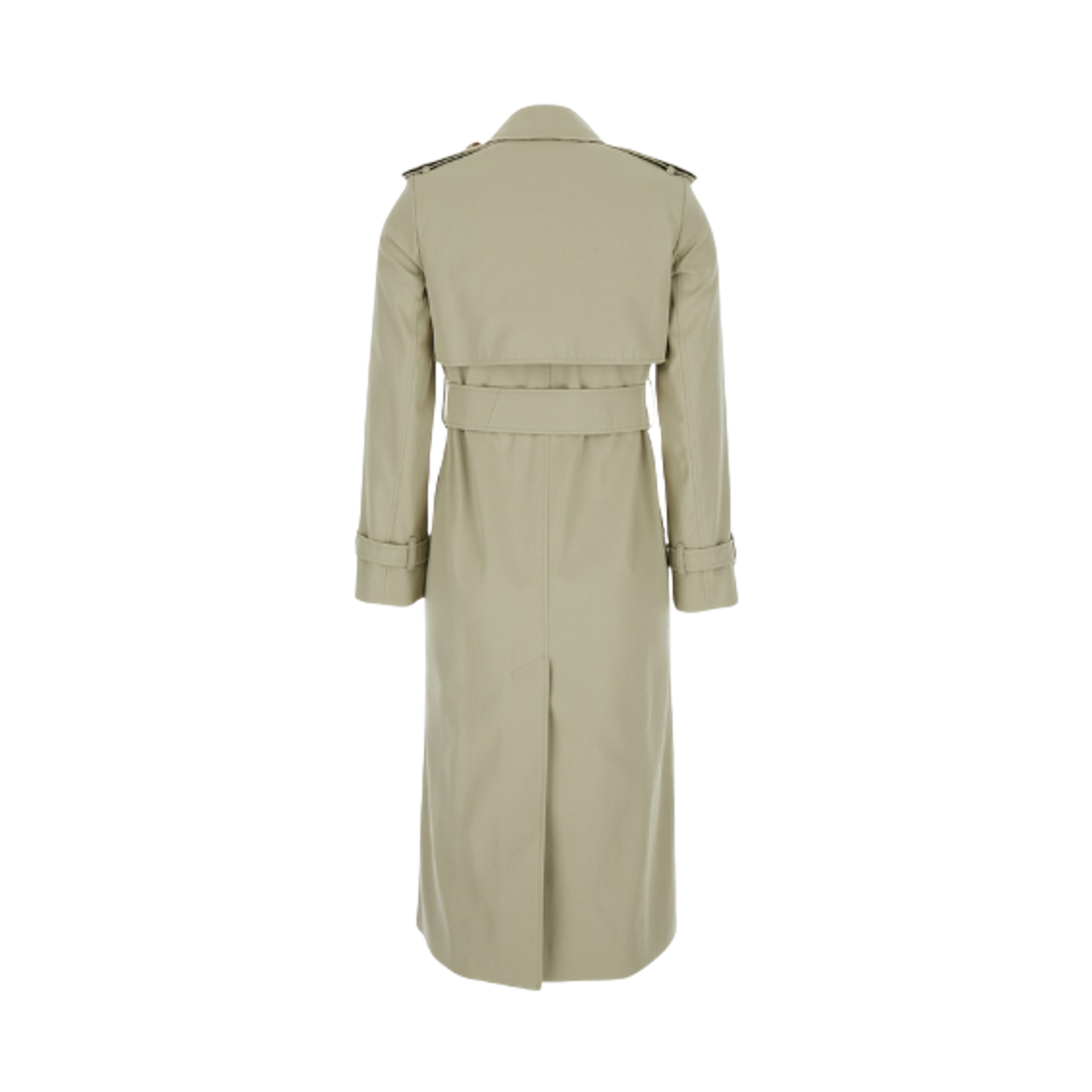 (W) 버버리 벨티드 더블 트렌치 코트 베이지((W) Burberry Belted Double Trench Coat Beige) - 2