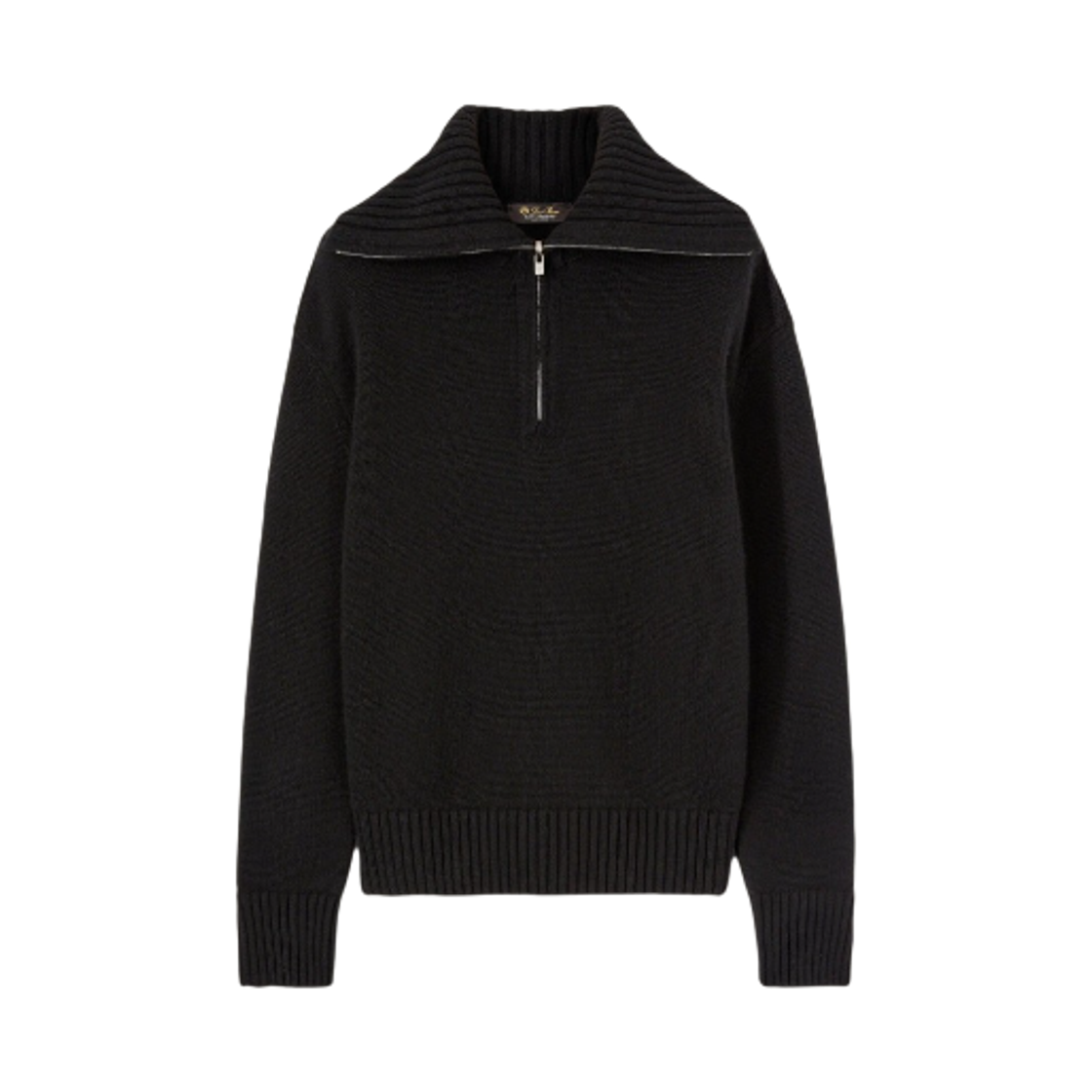 FAN3805-8000 (W) Loro Piana Baby Cashmere Parksville Pullover Black