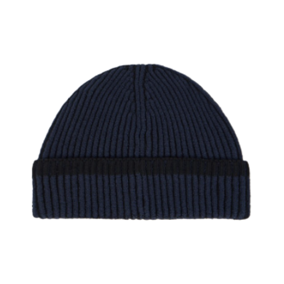스톤 아일랜드 N100003 바니스 리빙 컴퍼스 패치 믹스드 패브릭 바니스 풀 립 RWS 울 비니 네이비 블루 - 25FW(Stone Island N100003 Mixed Fabric Vanise Full Rib RWS Wool Beanie with Vanise Ribbing and Compass Patch Navy Blue - 25FW) - 2