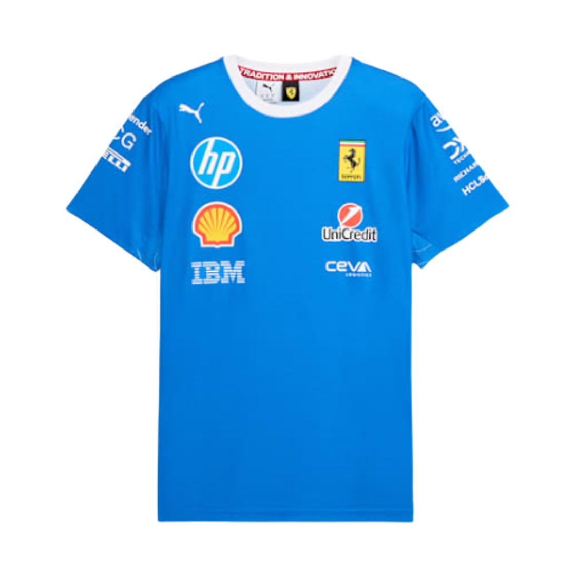 713709-001 Scuderia Ferrari x Puma Team Monza T-Shirt Steer Blue