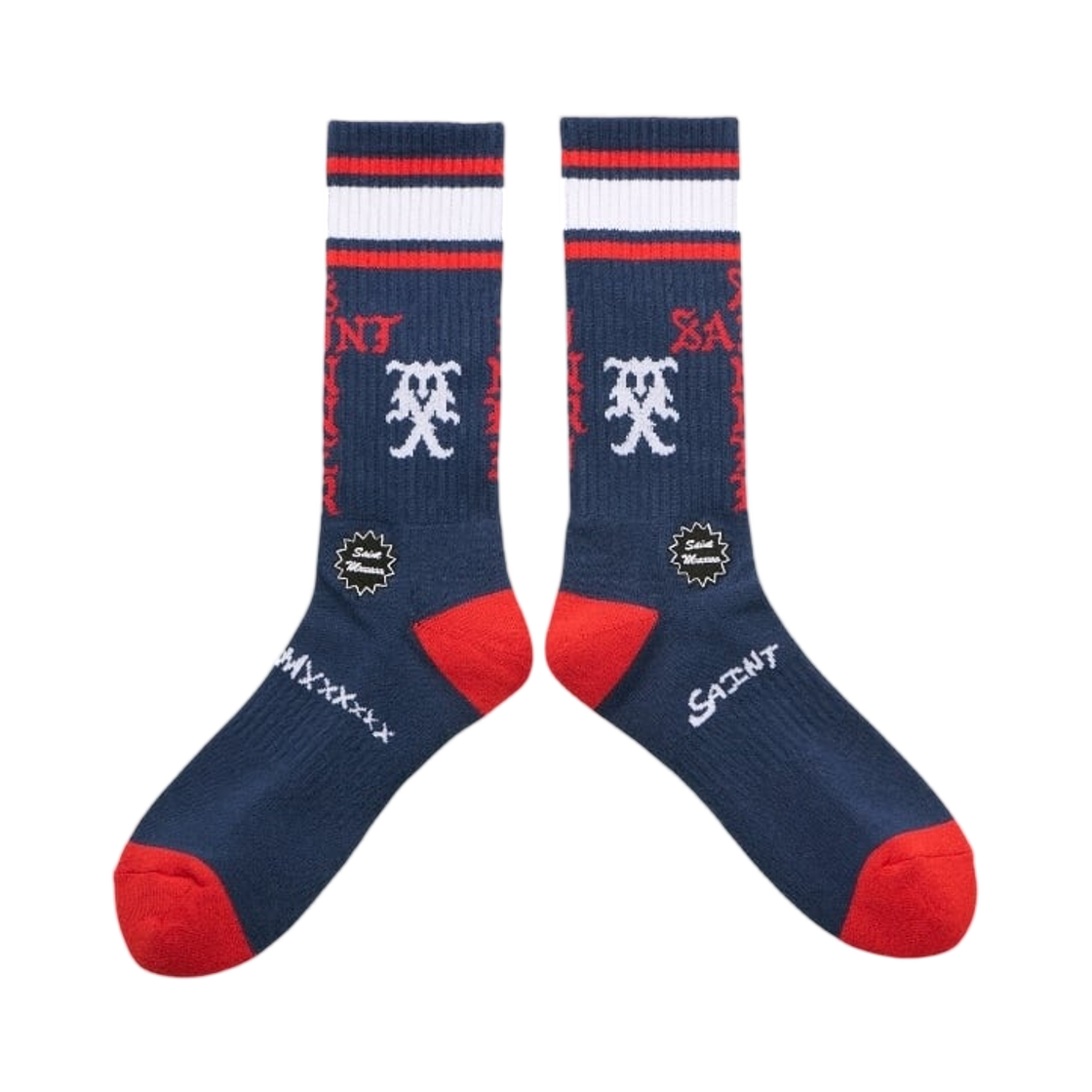 HR1-0000-114 Saint Mxxxxxx Sinner Socks Blue Red - 25AW