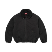 Supreme Faux Shearling Lined Bomber Jacket Black - 25FW