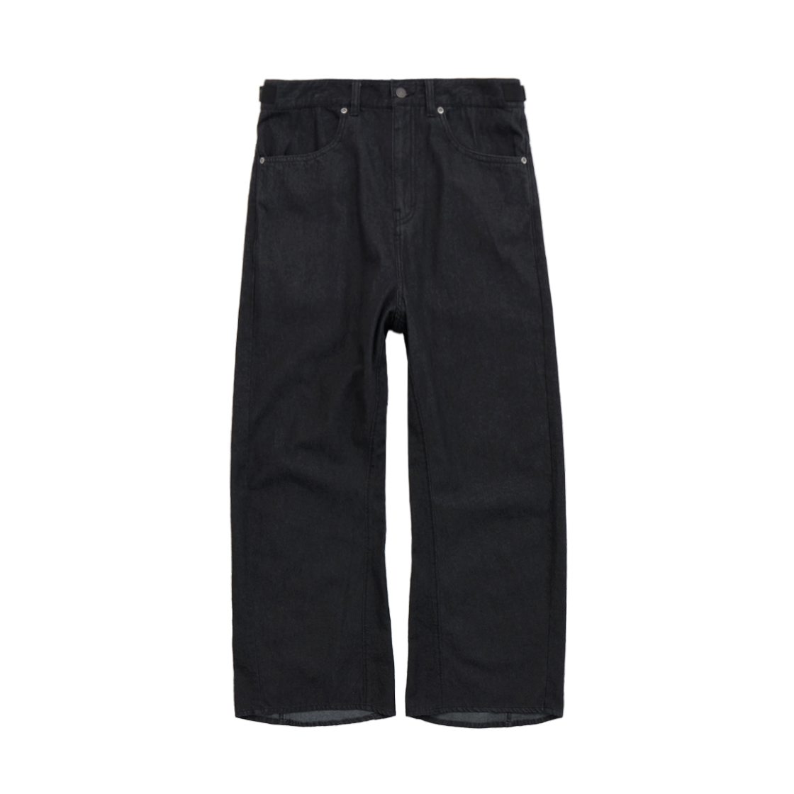PL5LDN8012B0 Polyteru Curved Denim Pants Black