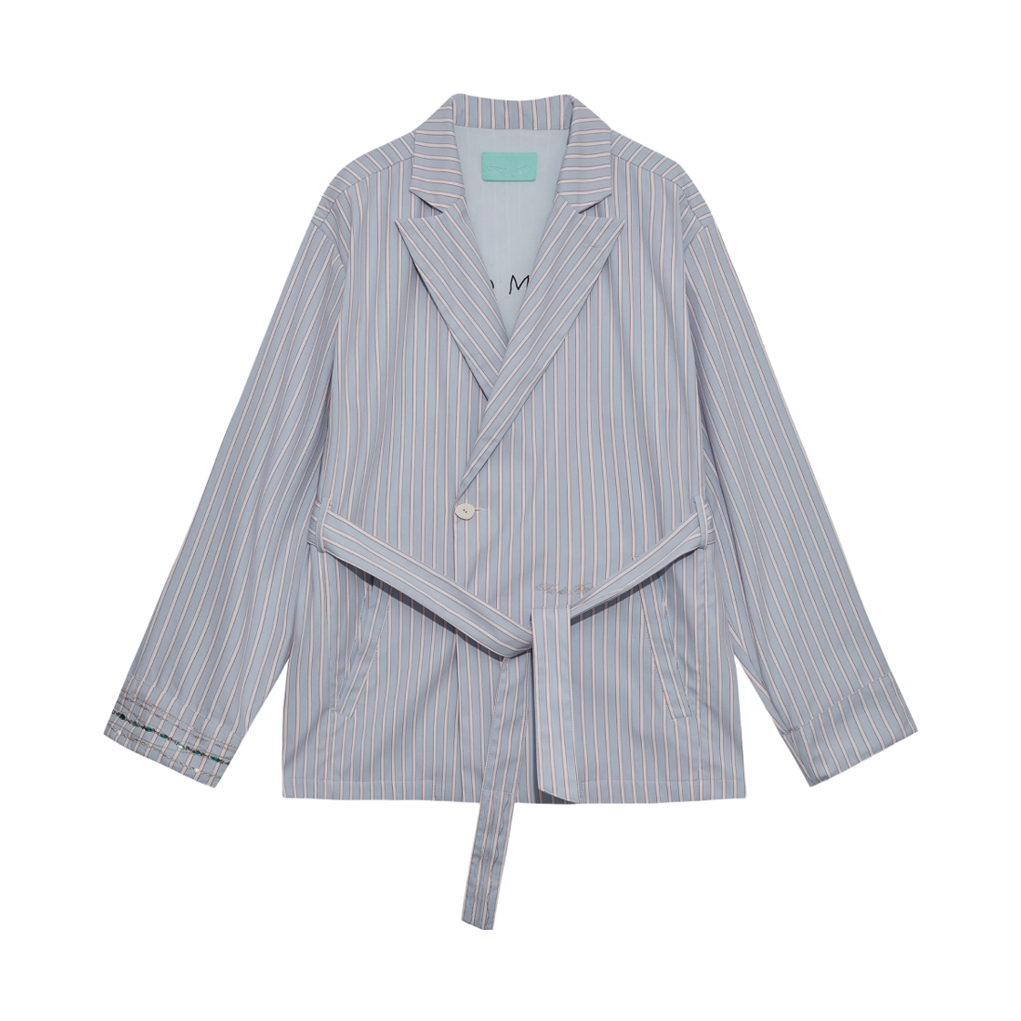 디스이즈파인 벨티드 파자마 더블 자켓 스카이