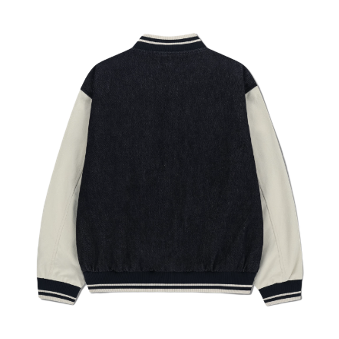 마리떼 프랑소와 저버 클래식 로고 자수 데님 바시티 자켓 네이비(Marithe Francois Girbaud Classic Logo Embroidery Denim Varsity Jacket Navy) - 2