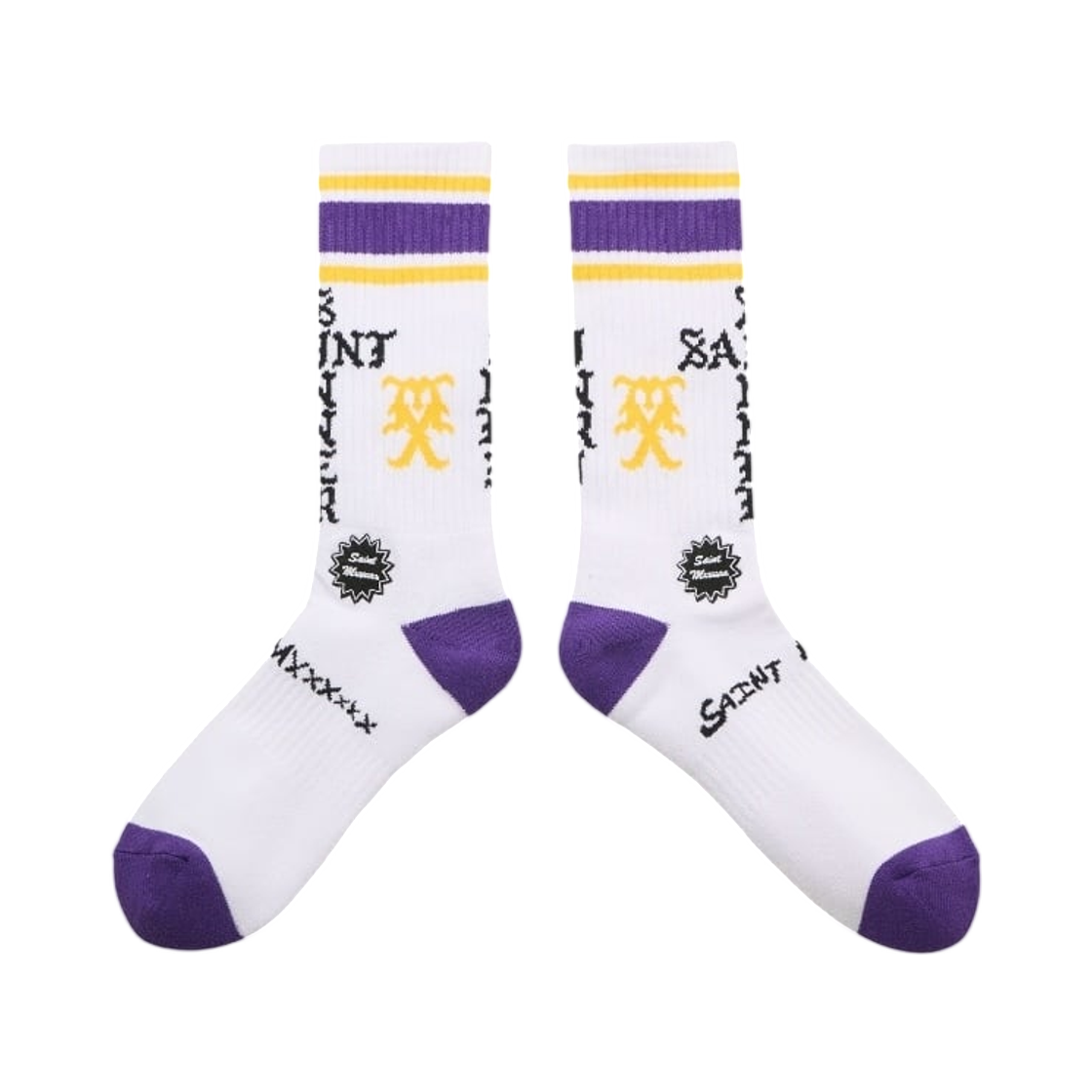 HR1-0000-110 Saint Mxxxxxx Sinner Socks White Purple - 25AW