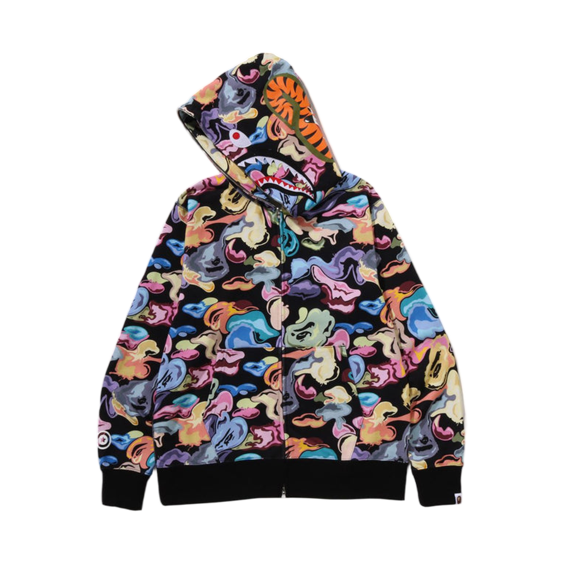 베이프 아트 카모 샤크 풀 집 후드 블랙(BAPE Art Camo Shark Full Zip Hoodie Black) - 2