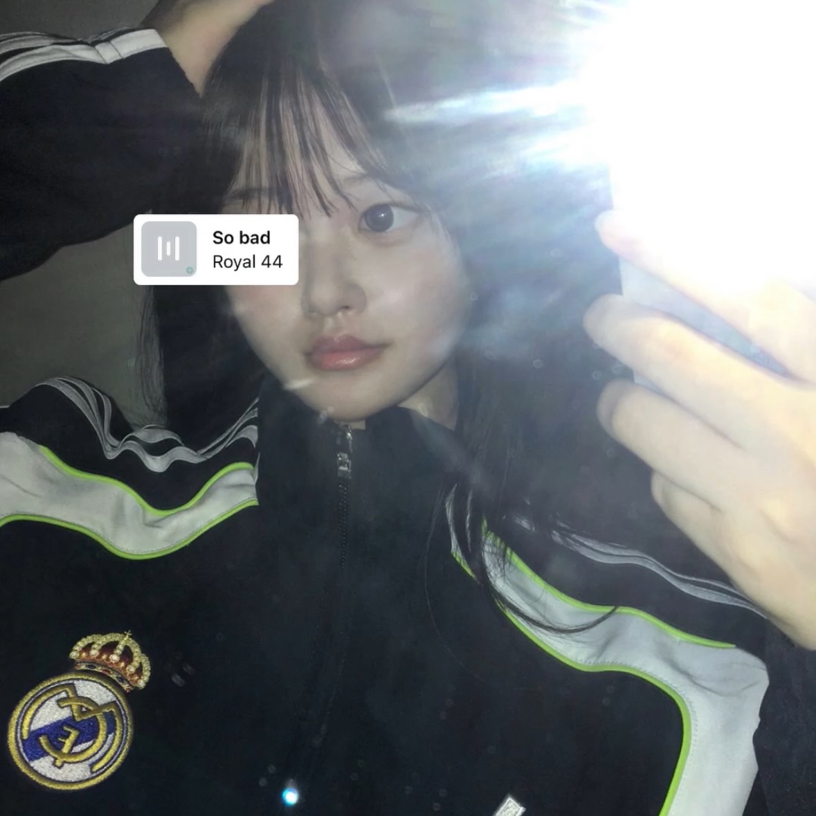 Adidas Real Madrid UBP Track Top Night Navy - KR Sizing 착용 스타일