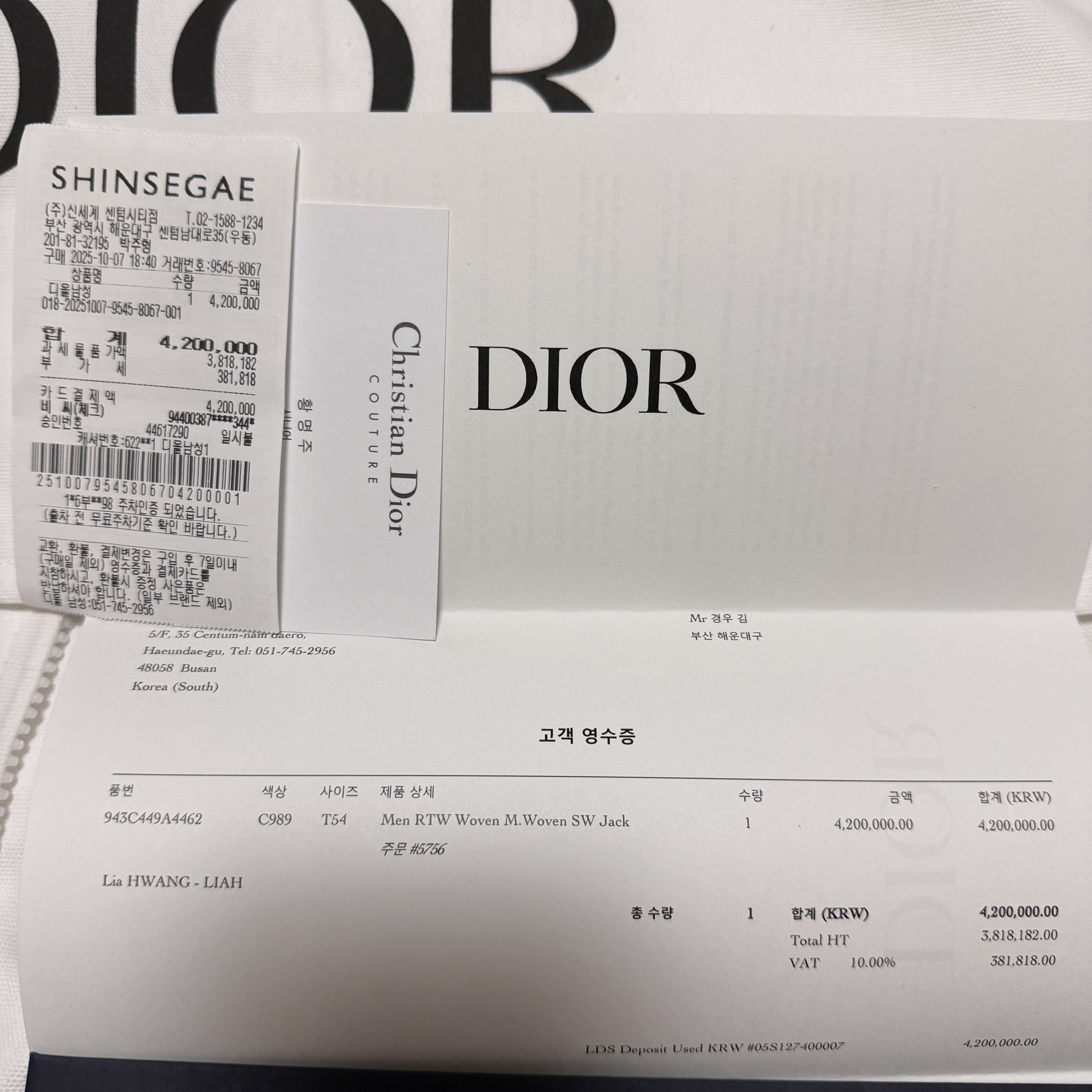 Dior Oblique Down Jacket Black Nylon Jacquard 착용 스타일 - 3