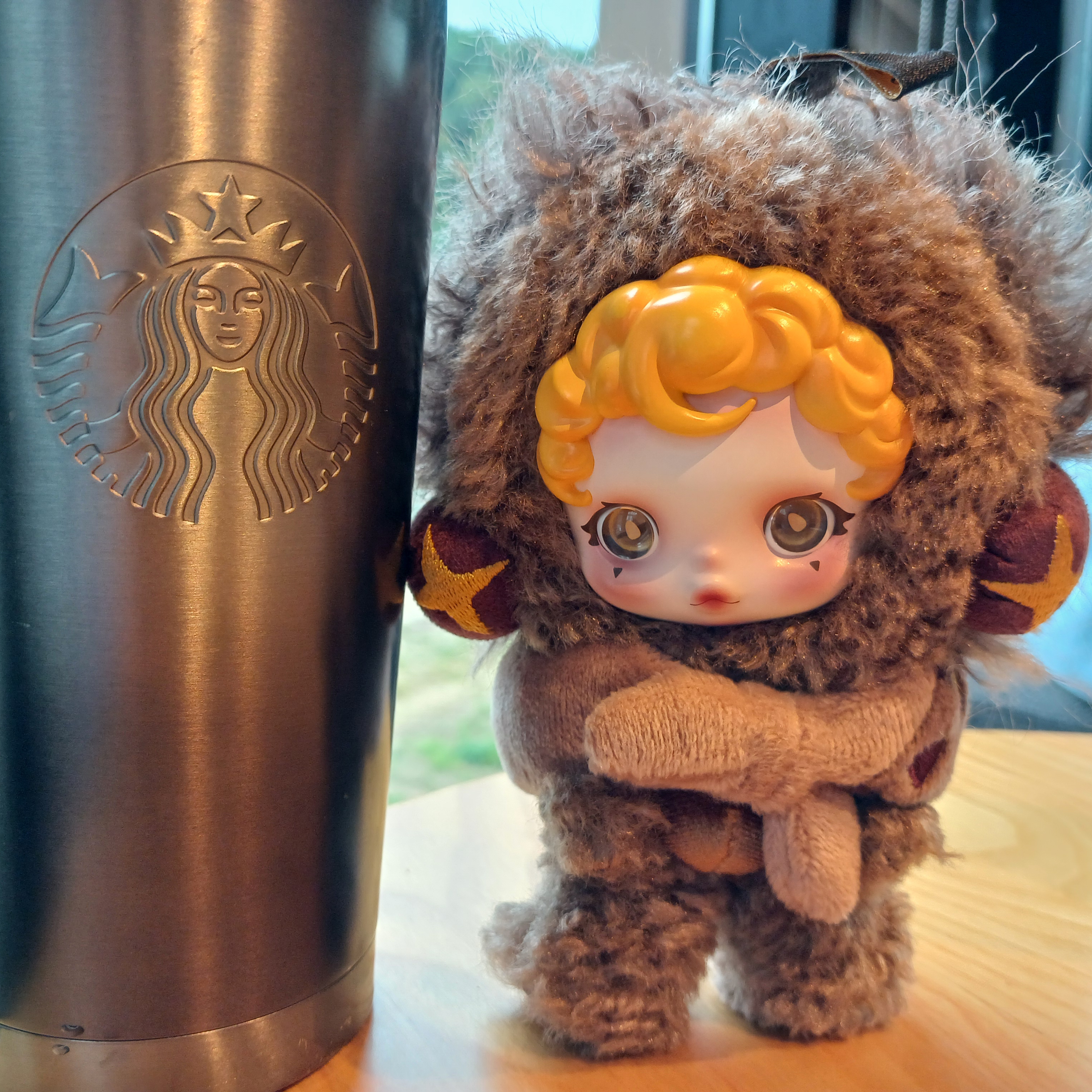 Pop Mart Skullpanda You Found Me ! Series Plush Doll Pendant Sneaky Chestnut (Opened Case) 착용 스타일