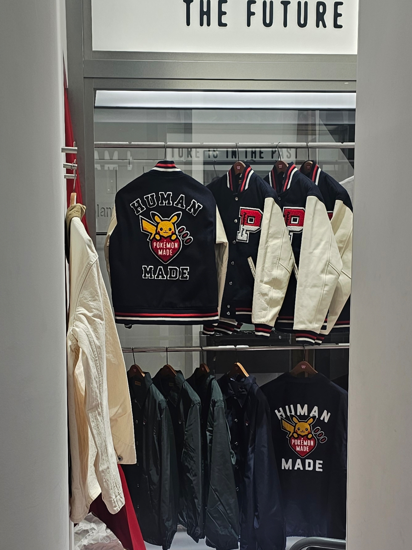 Human Made x Pokemon Made Varsity Jacket Navy, Human Made x Pokemon Made Coach Jacket Navy 착용 스타일