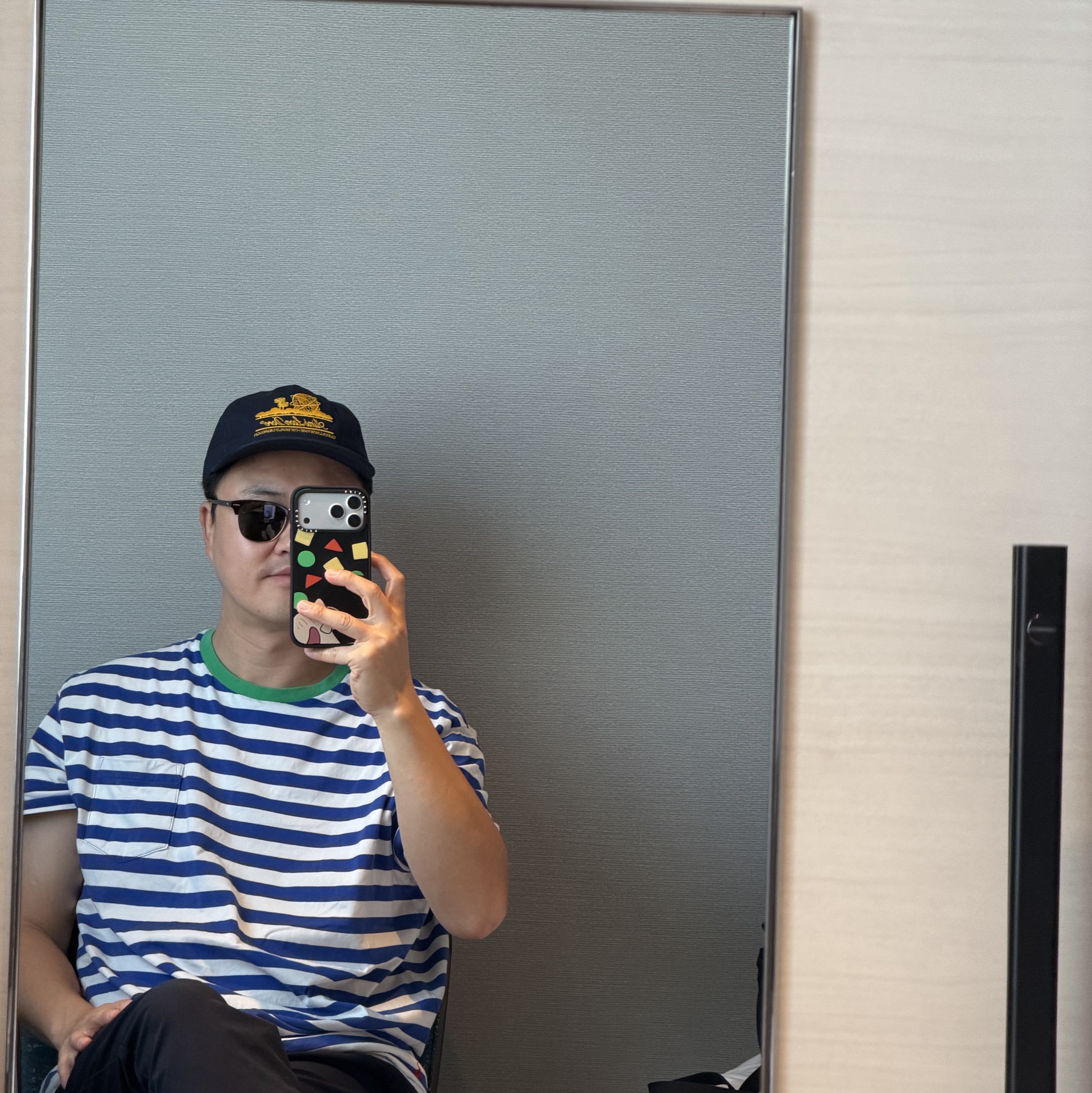 Aime Leon Dore Unisphere Evening Blue, Ray-Ban Clubmaster Classic Polished Tortoise On Gold Frame Green Classic G-15 Lenses 착용 스타일