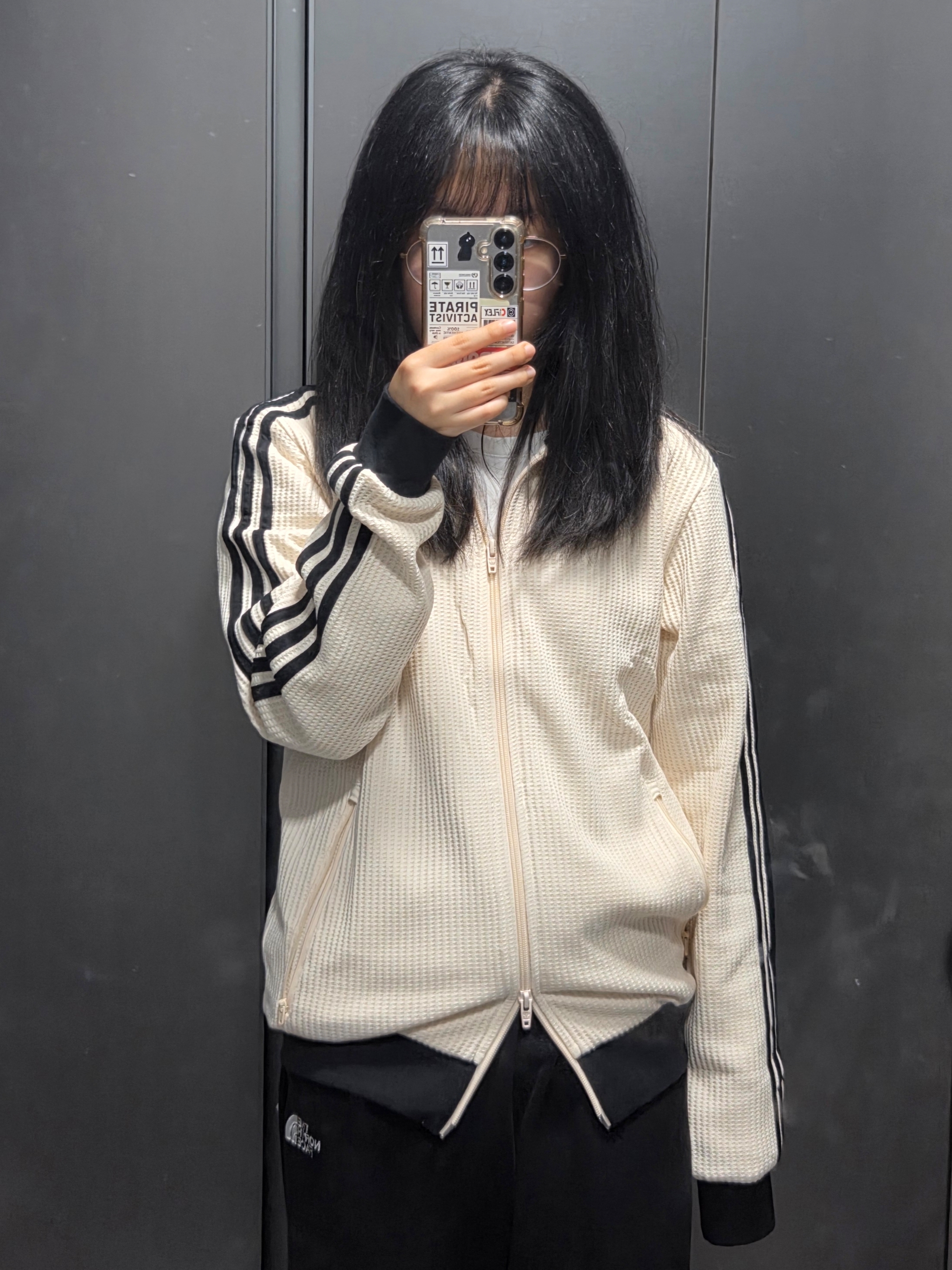 Adidas Waffle Beckenbauer Track Top Wonder White - KR Sizing 착용 스타일