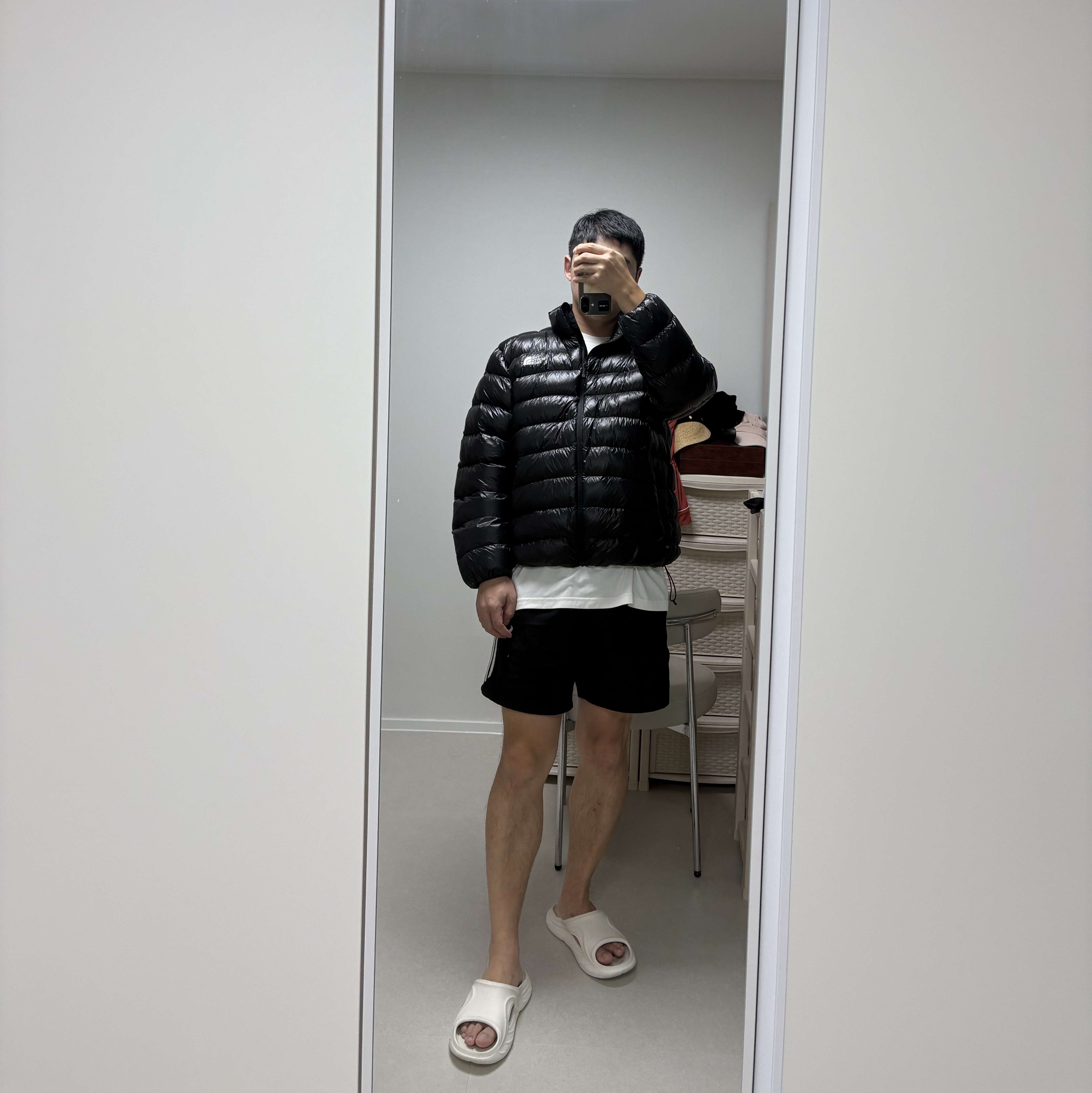 The North Face Matier RDS Down Jacket C Fit Black 착용 스타일