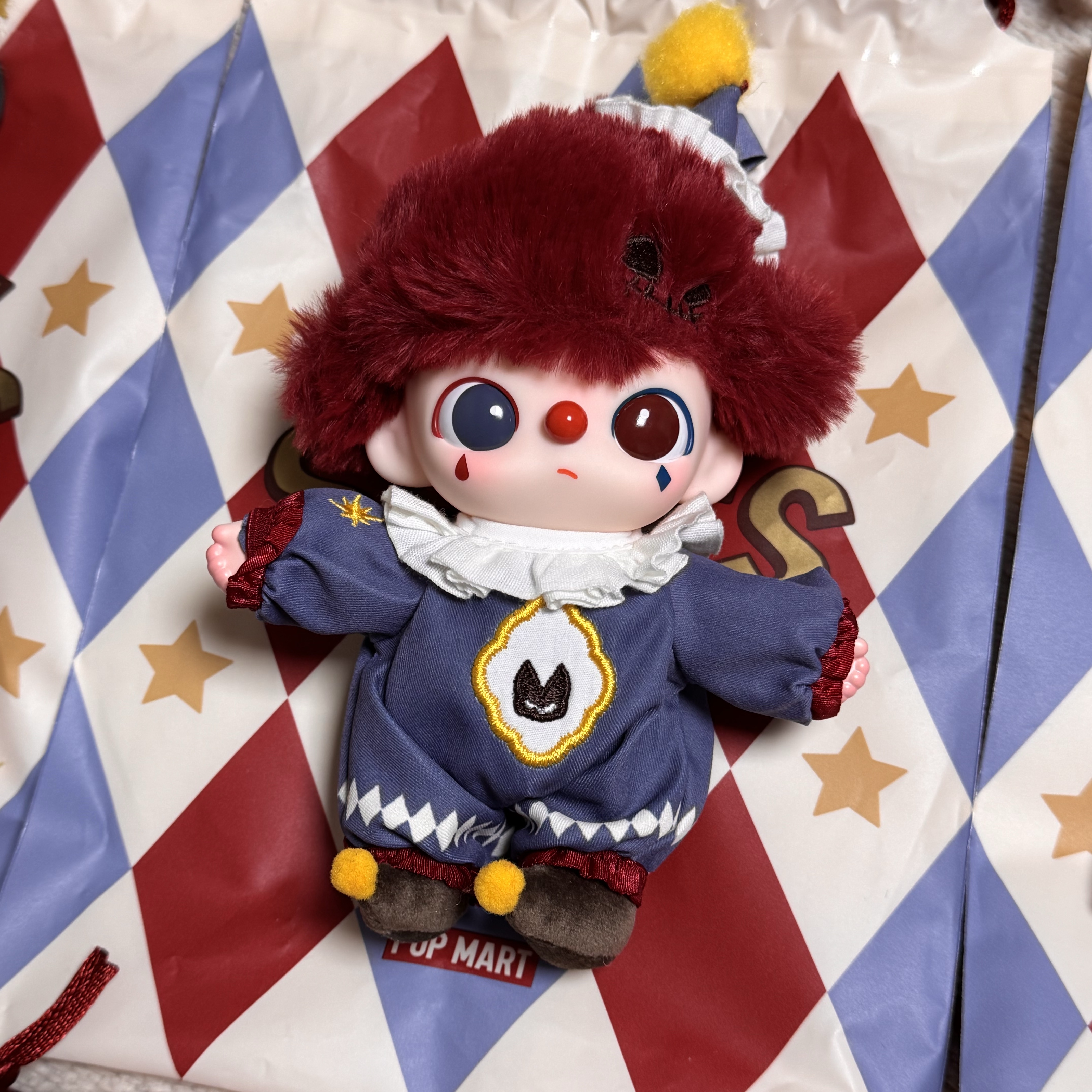 Pop Mart Why So Serious Series Vinyl Plush Pendant Flame Clown (Opened Case) 착용 스타일