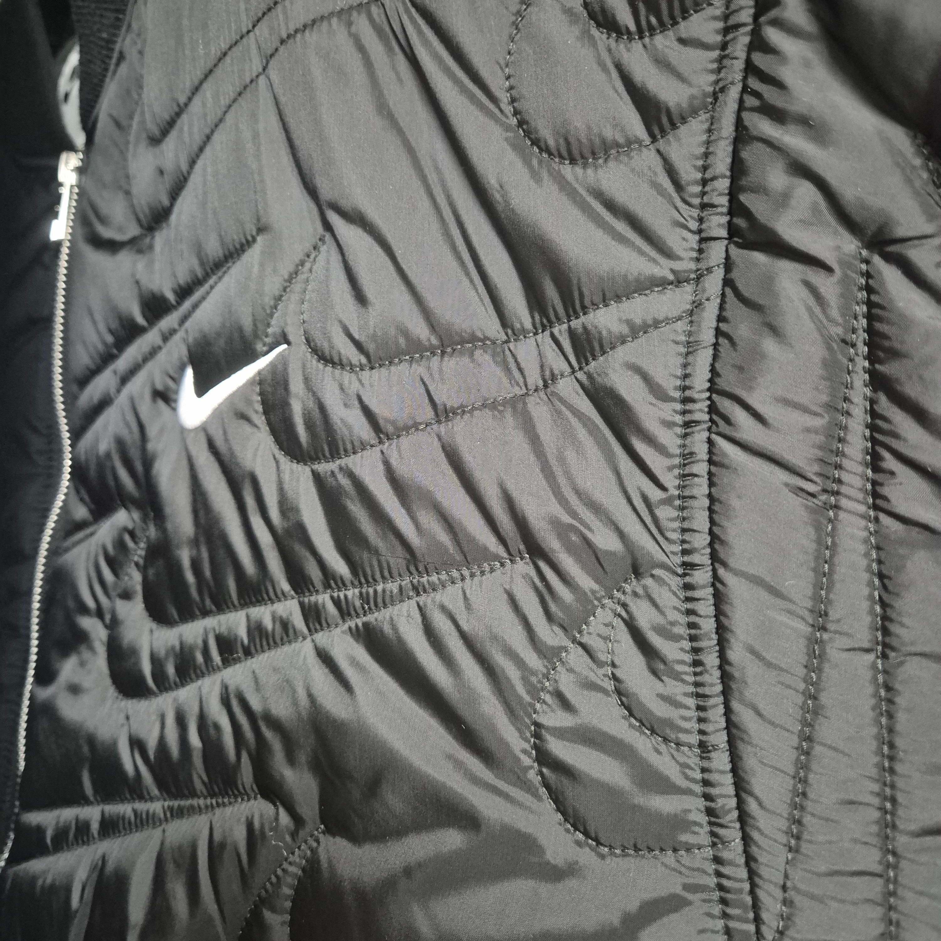 Nike NSW Swoosh Quilted Jacket Black - Asia 착용 스타일