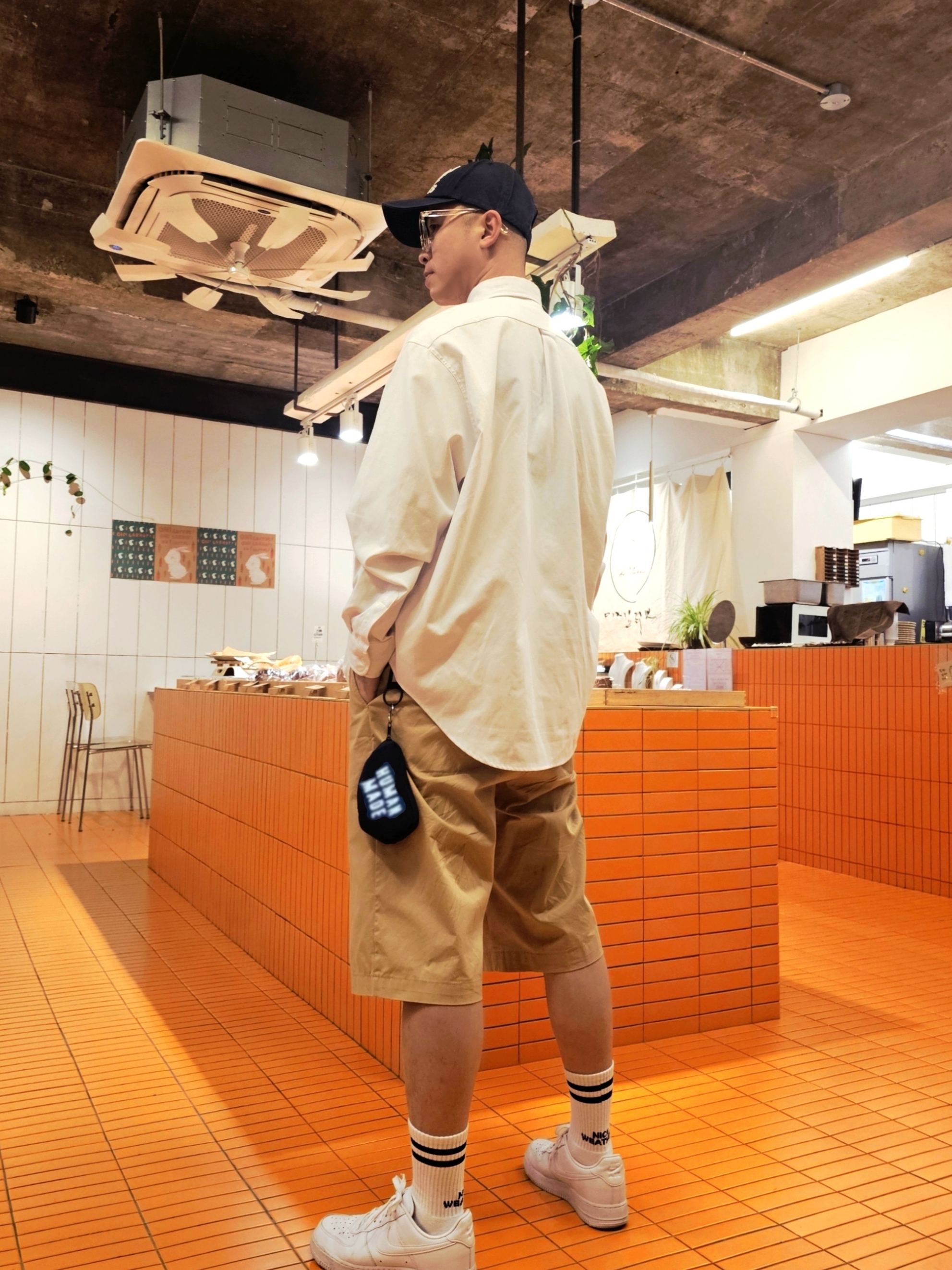 Human Made Baseball Cap Navy, Human Made Packable Heart Shopper Large Navy 착용 스타일