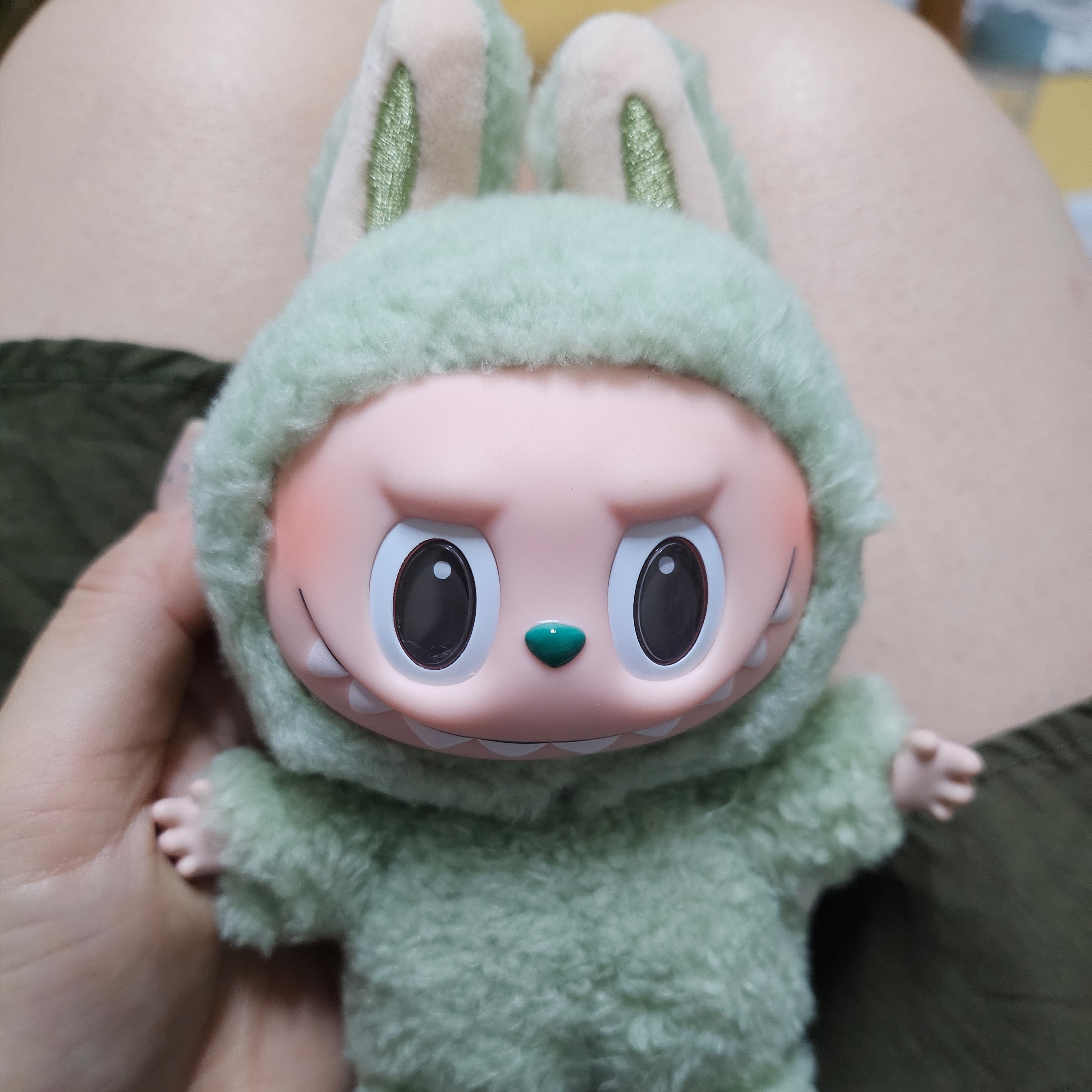 Pop Mart The Monsters Labubu Tasty Macarons Series Sealed Case (1 Blind Box) 착용 스타일