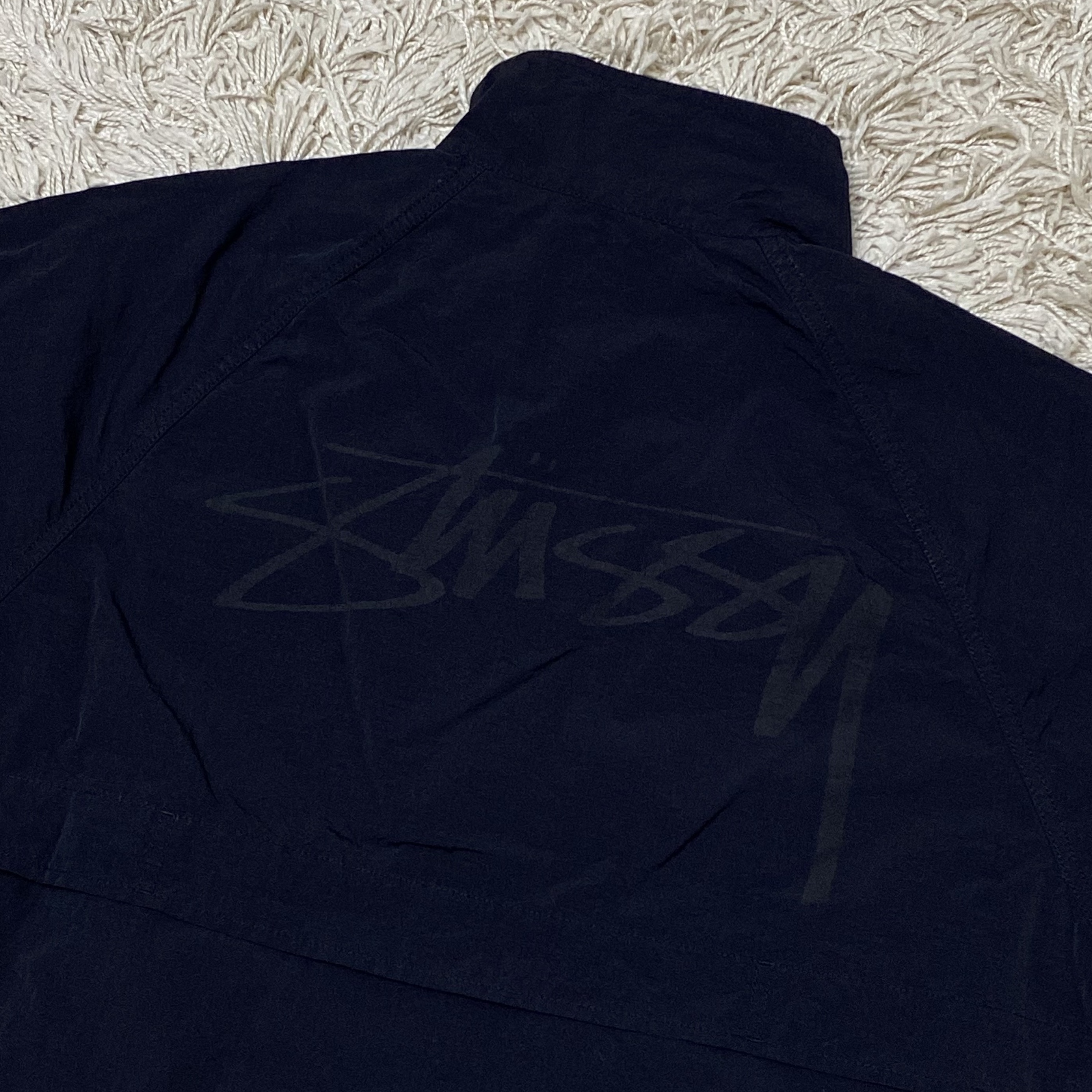 Stussy Warm Up Jacket Black 착용 스타일