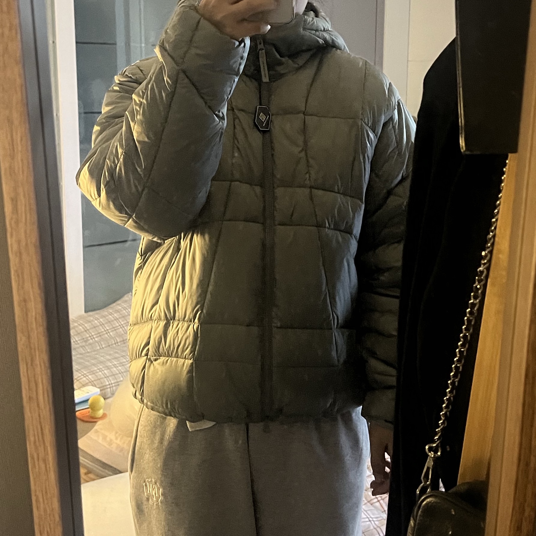 The North Face Wave LT On Jacket Gray 착용 스타일