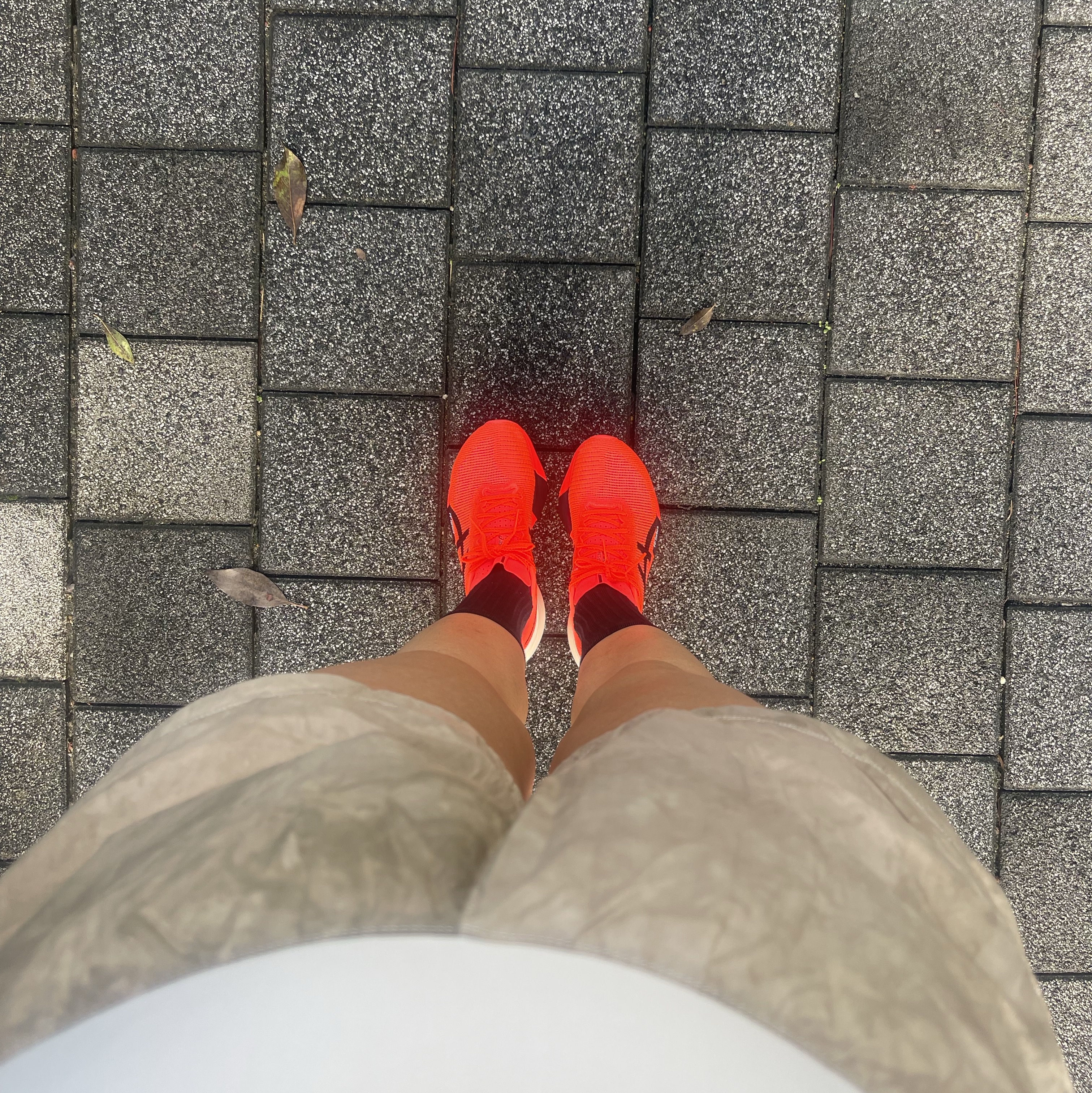 Asics Metaspeed Sky Paris Sunrise Red Black 착용 스타일